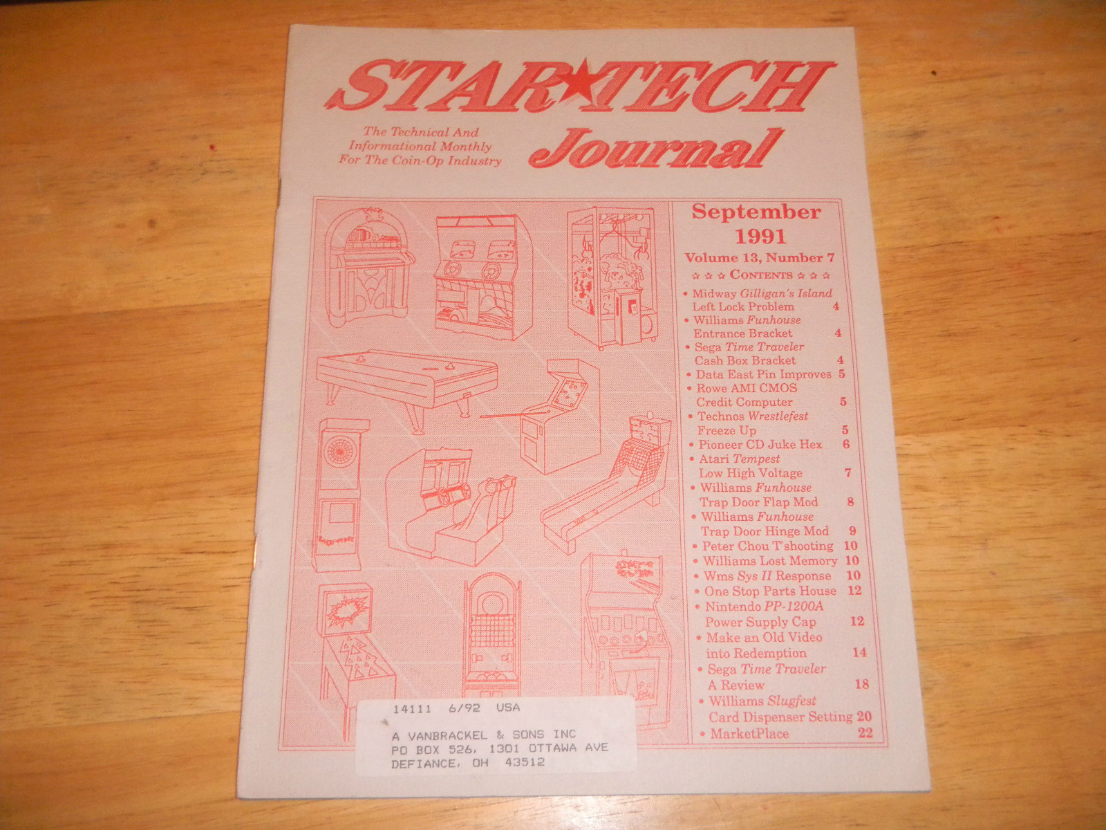 april 1991 funhouse robocop mtc9000 silver slugger STAR TECH JOURNAL  manual