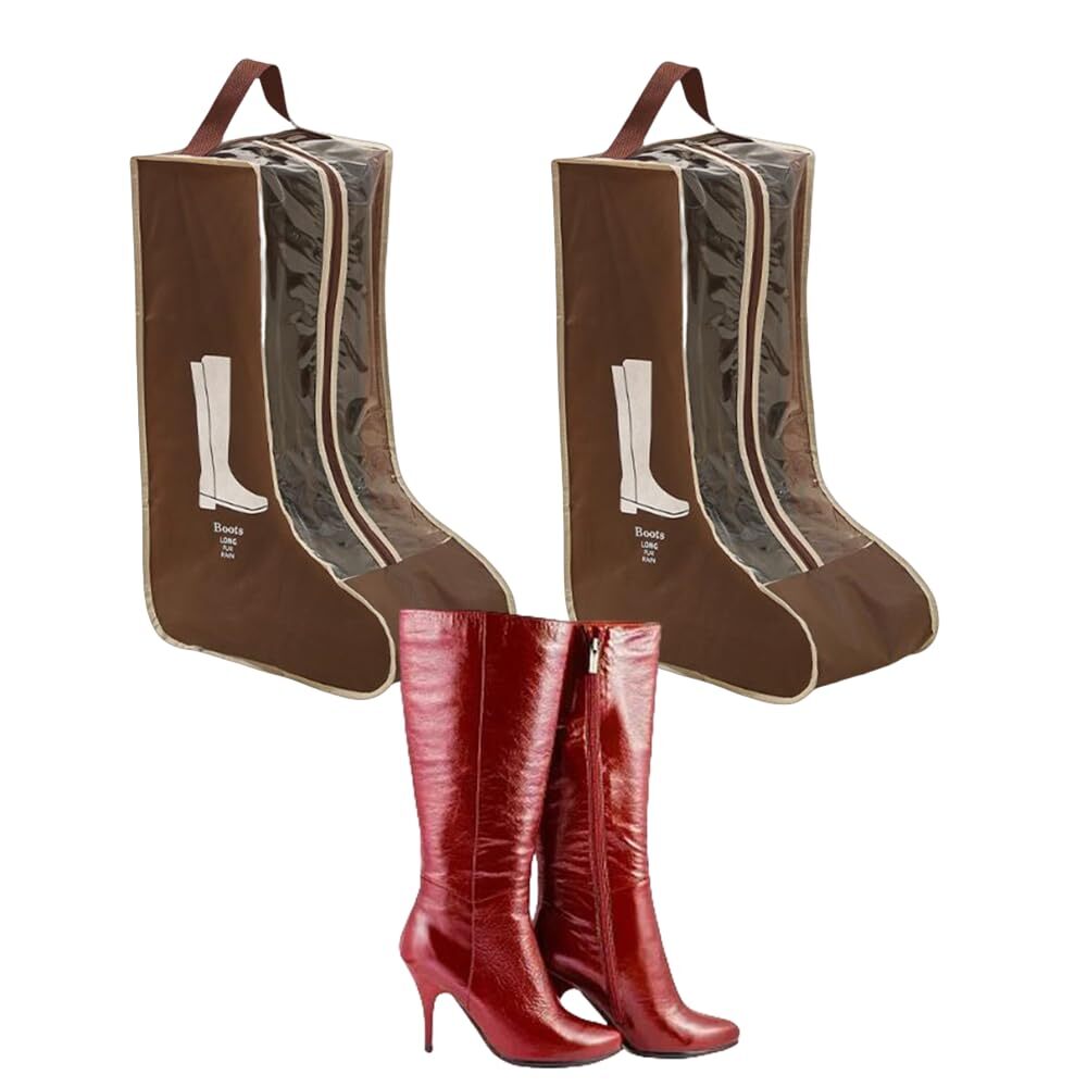 2 Pack Portable Boots Storage Tall Boots Protector Bag for Travel Under Bed