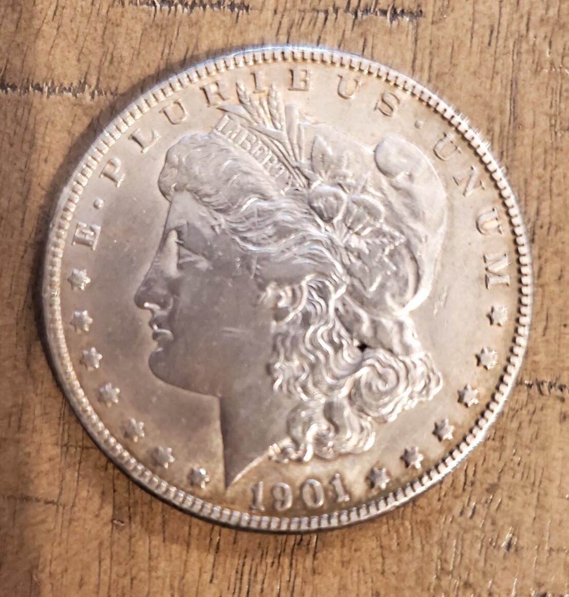 1901 O MORGAN SILVER DOLLAR - XF with toning