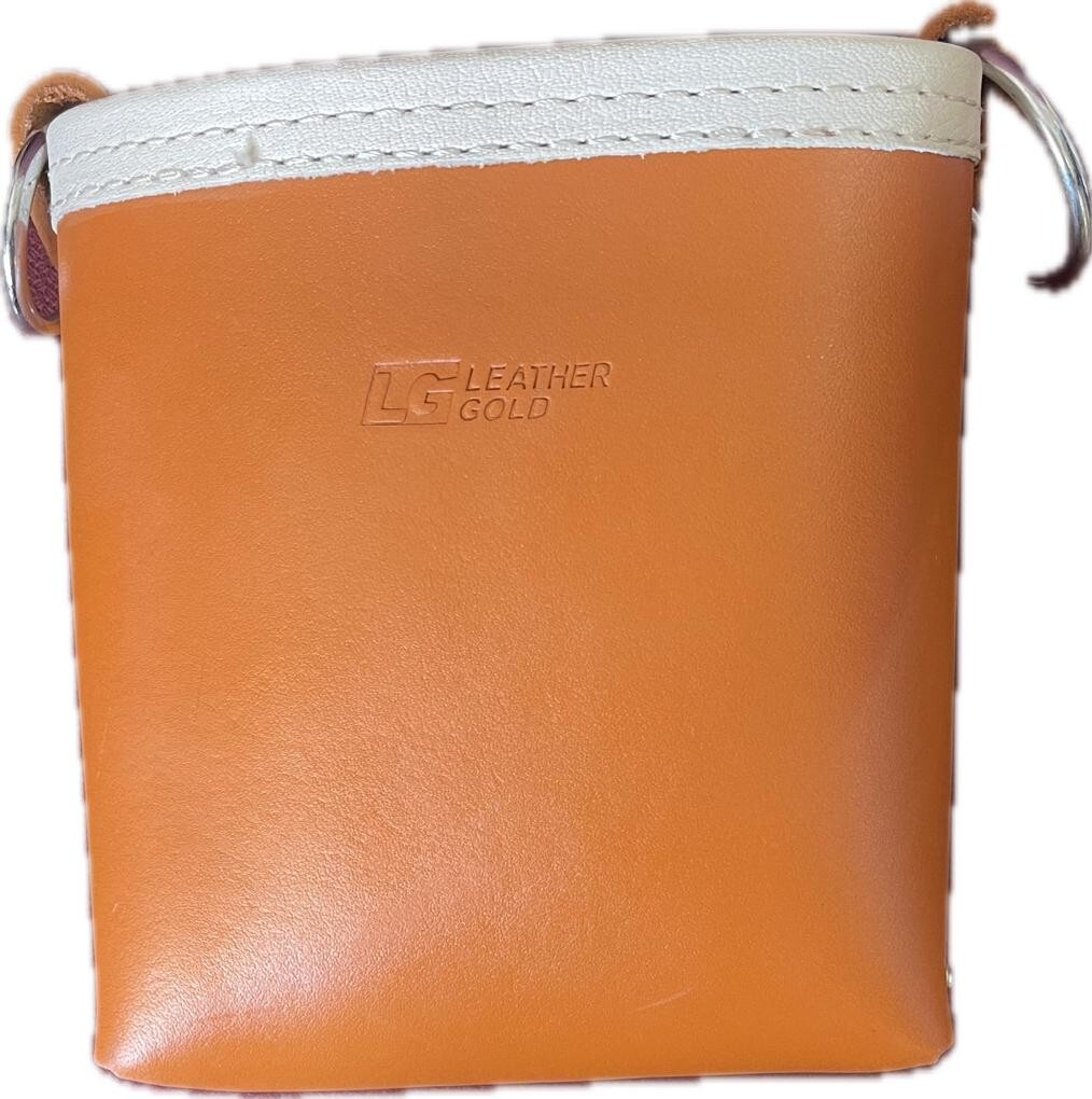 Leather Gold -ORN Bolt Bag with 2 Spud Wrench Holders, Wide Mouth | Ironworker