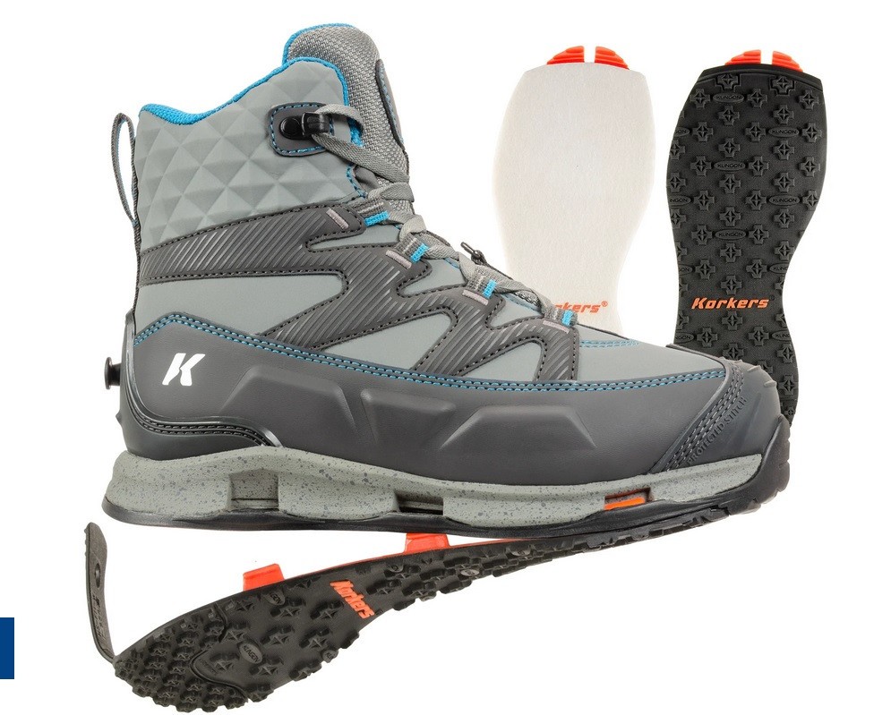 SIZE #8 KORKERS WOMENS BANTAM LITE WADING FISHING BOOT FELT + KLING-ON SOLES