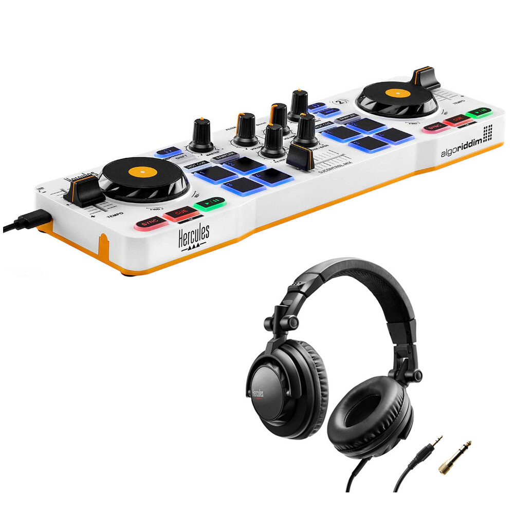 Hercules DJControl Mix Software Controller Bundle w/ Closed-Back Headphones
