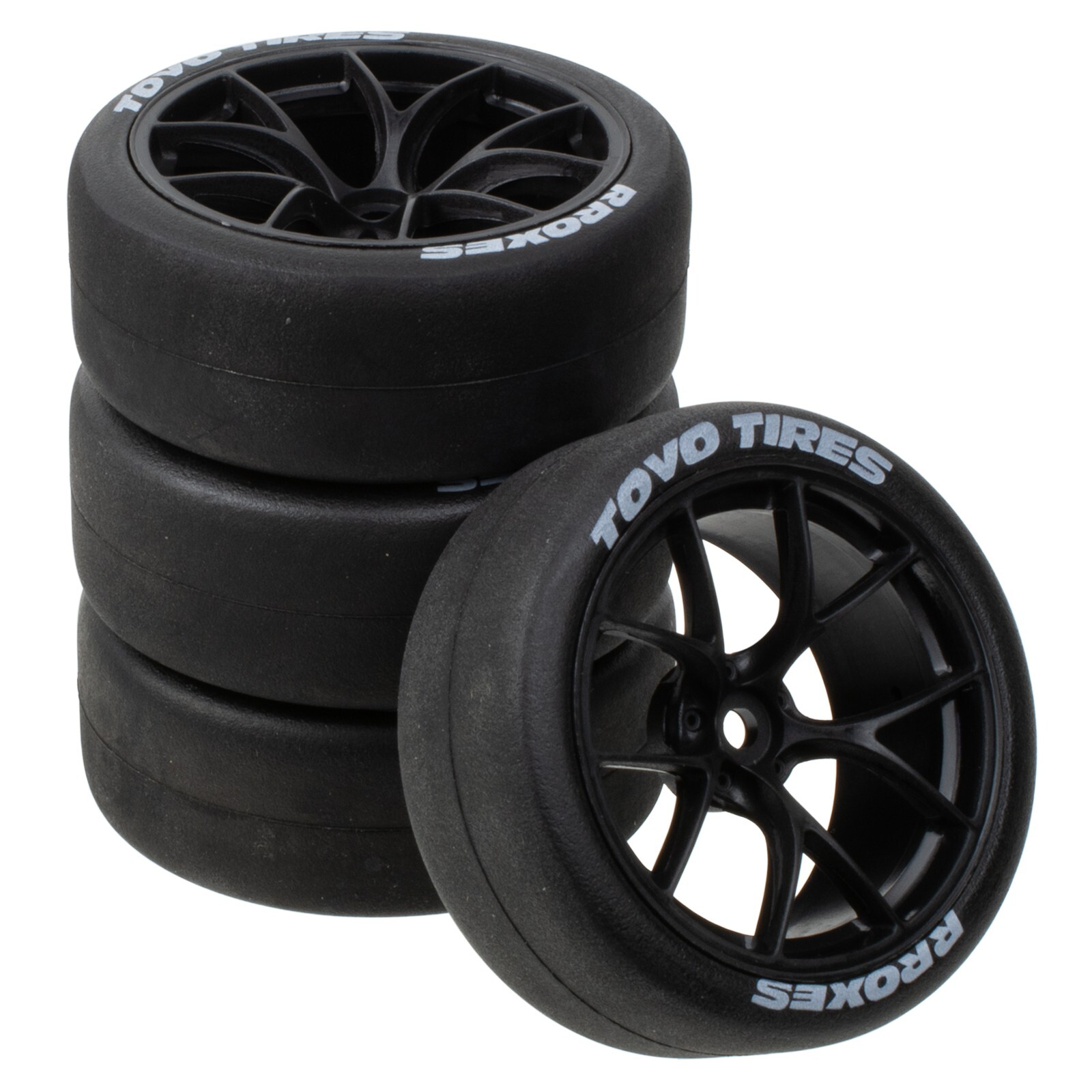 Wheel Rims & Rubber Tire For Traxxas 4-Tec 2.0 Tamiya TT-01 TT-02 RC Car Parts