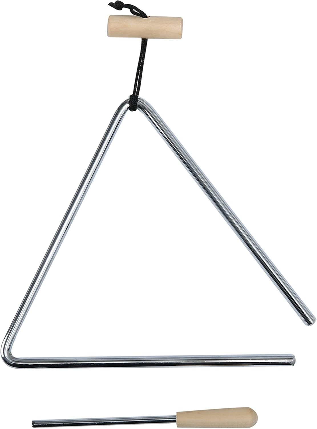 8 Inch Steel Musical Triangle Percussion Instrument Bell | Heavy Duty Hand Chime
