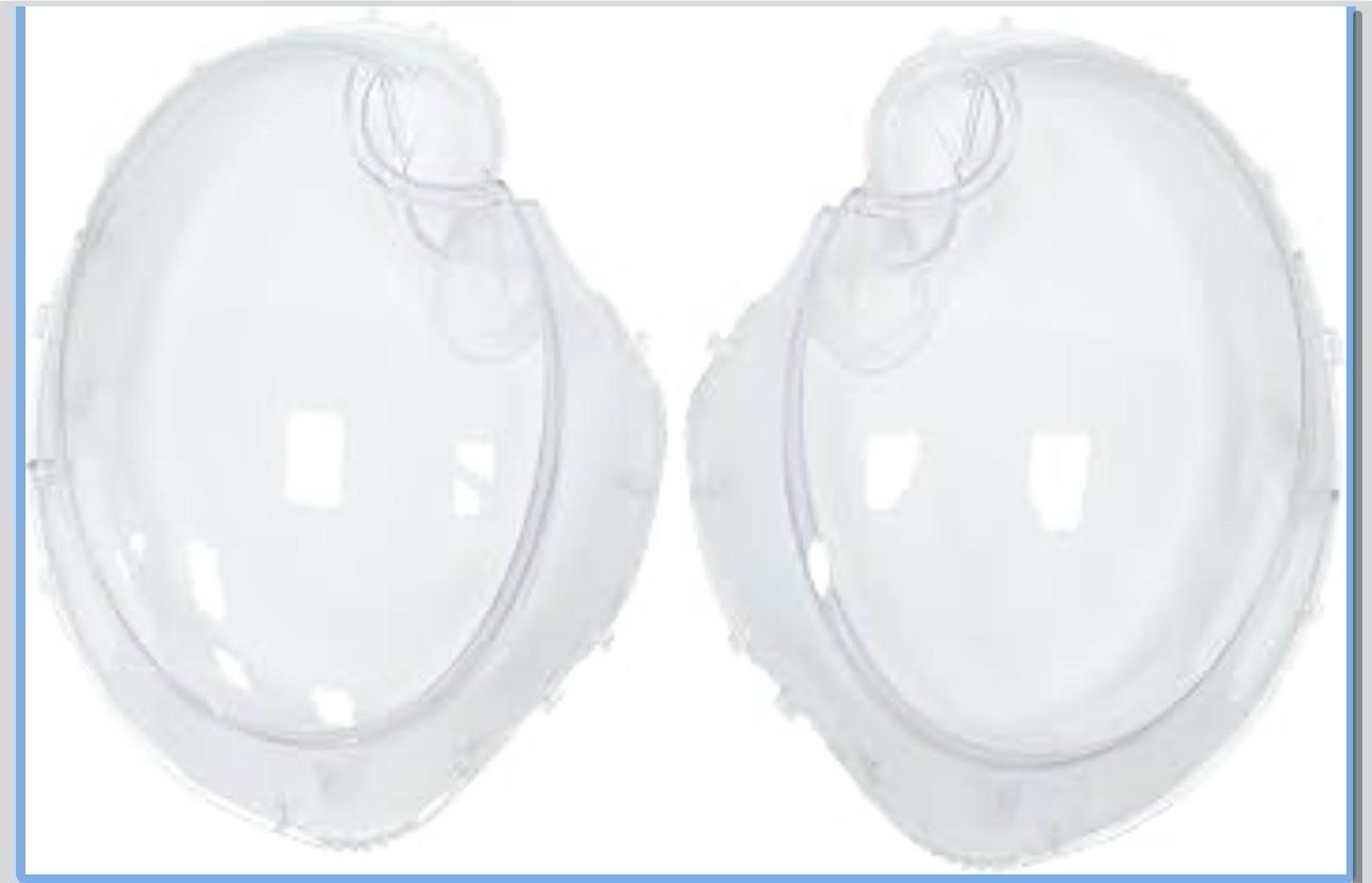 Left and Right Clear Headlight Lens Shell Cover for Mini Cooper R56 2009-2013