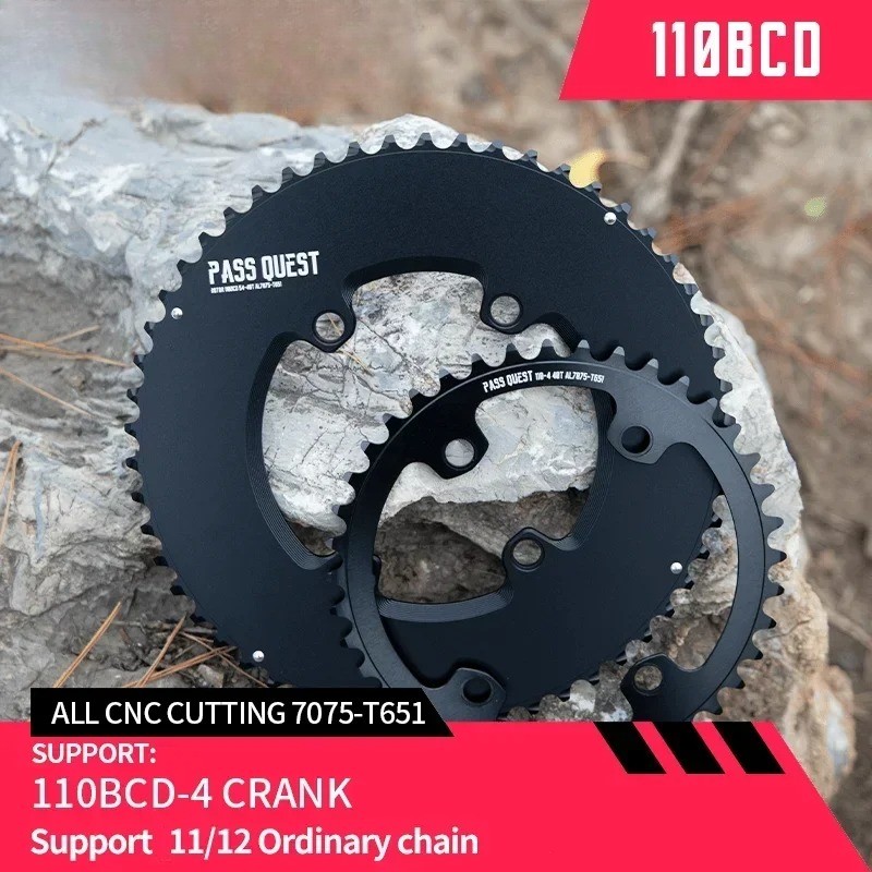 110BCD Double Chainring 46T-33T/48T-35T/50T-34T/52T-36T Bicycle Chainwheel