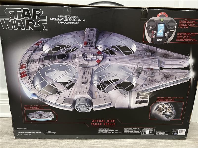 Star Wars Air Hogs Millennium Falcon XL RC Drone Quadcopter 27" Boxed