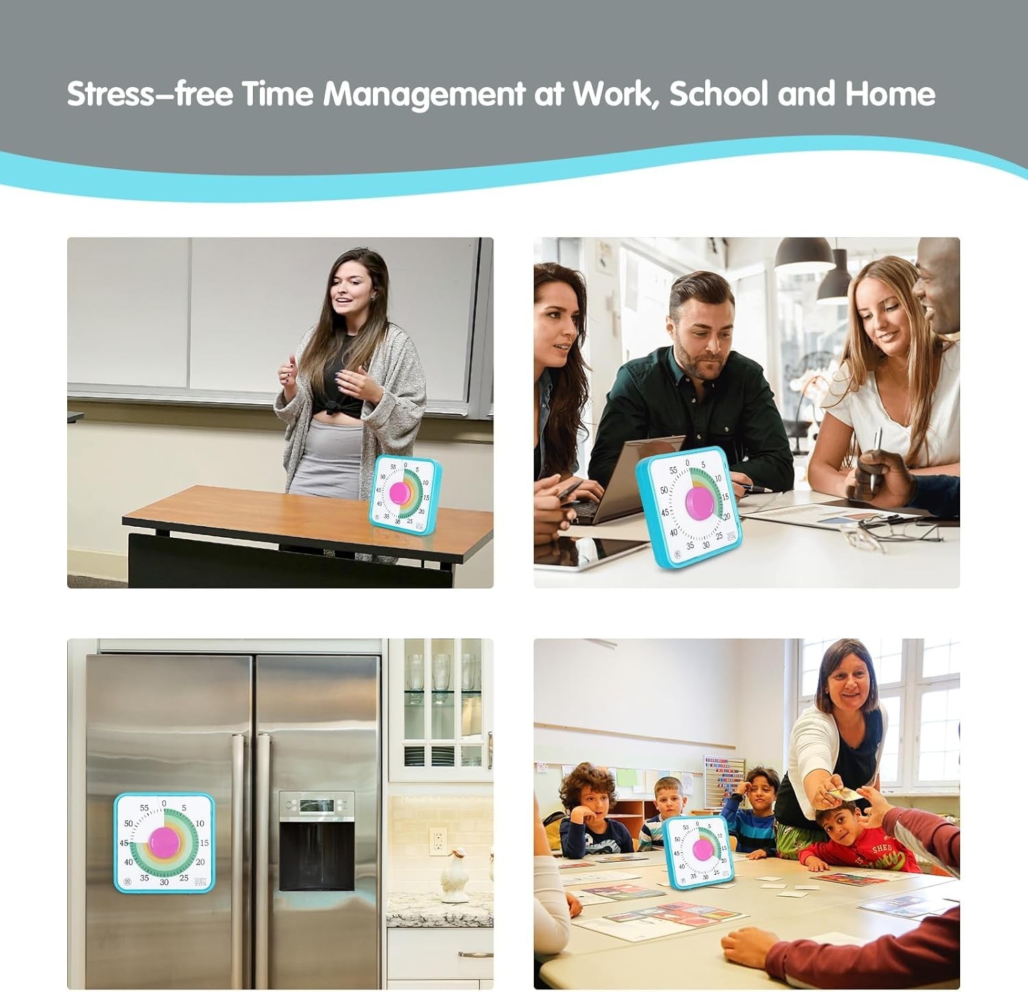 Countdown Timer 7.5 inch; 60 Minute 1 Hour Visual Timer – Classroom Teaching ...