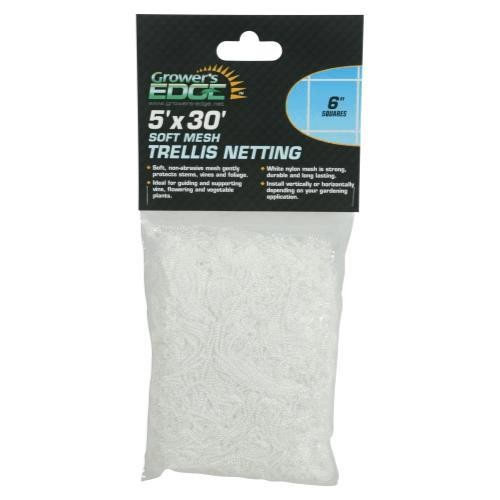 Grower's Edge Soft Mesh TRELLIS NETTING 5'x30' w/ 6" Squares