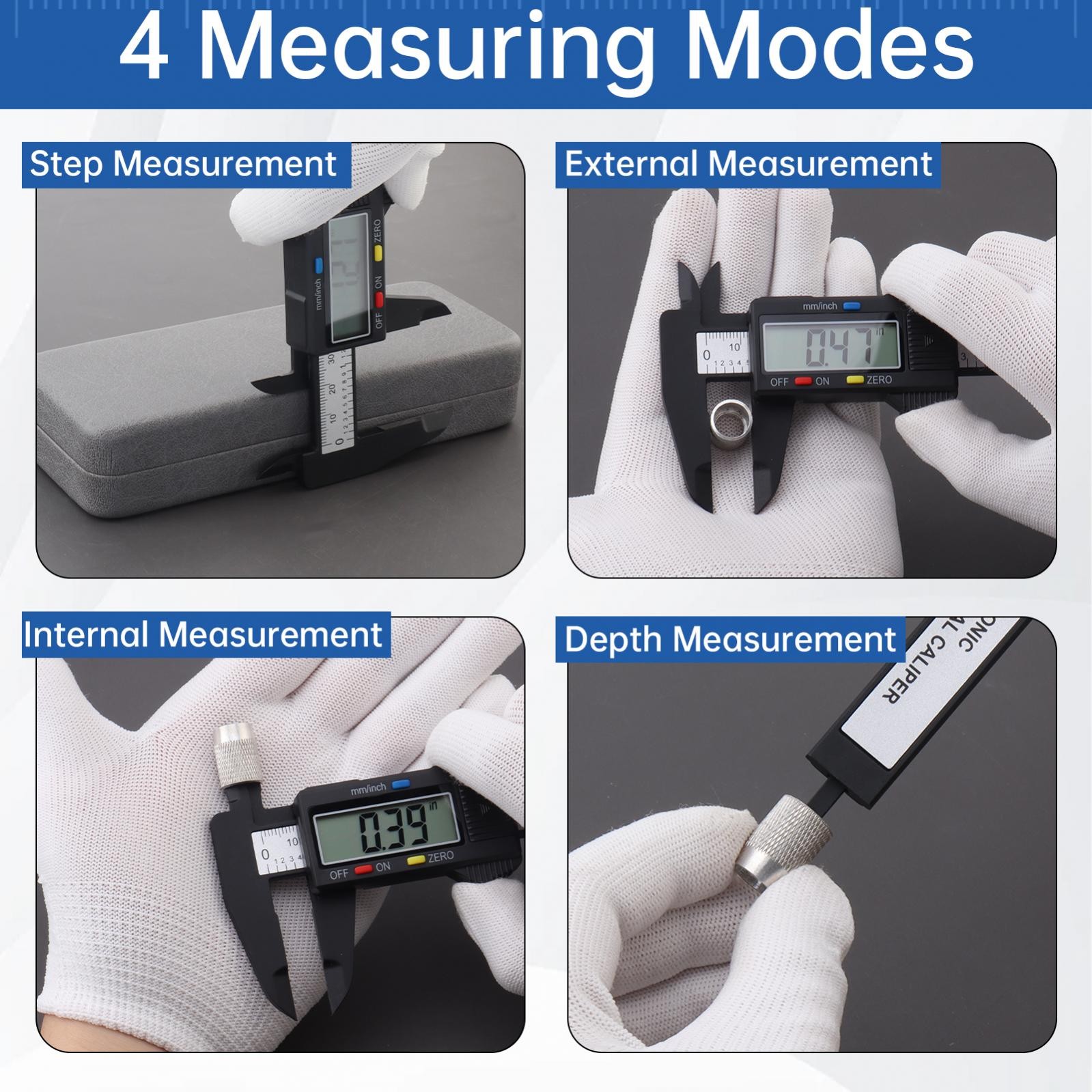 Digital Caliper LCD Screen Display 0-6 inch / 150 mm Electronic Measuring Tool