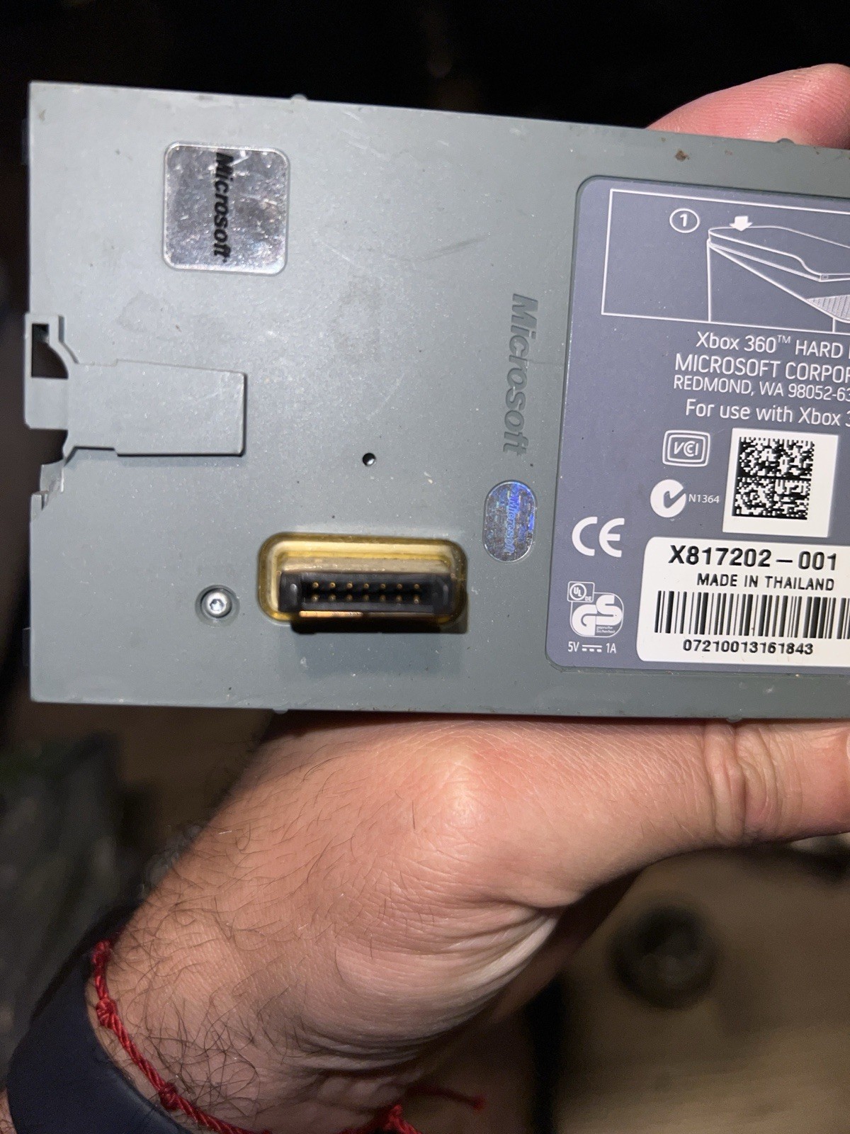 OEM Microsoft Xbox 360 Hard Drive HDD 60GB External Storage UnTested.
