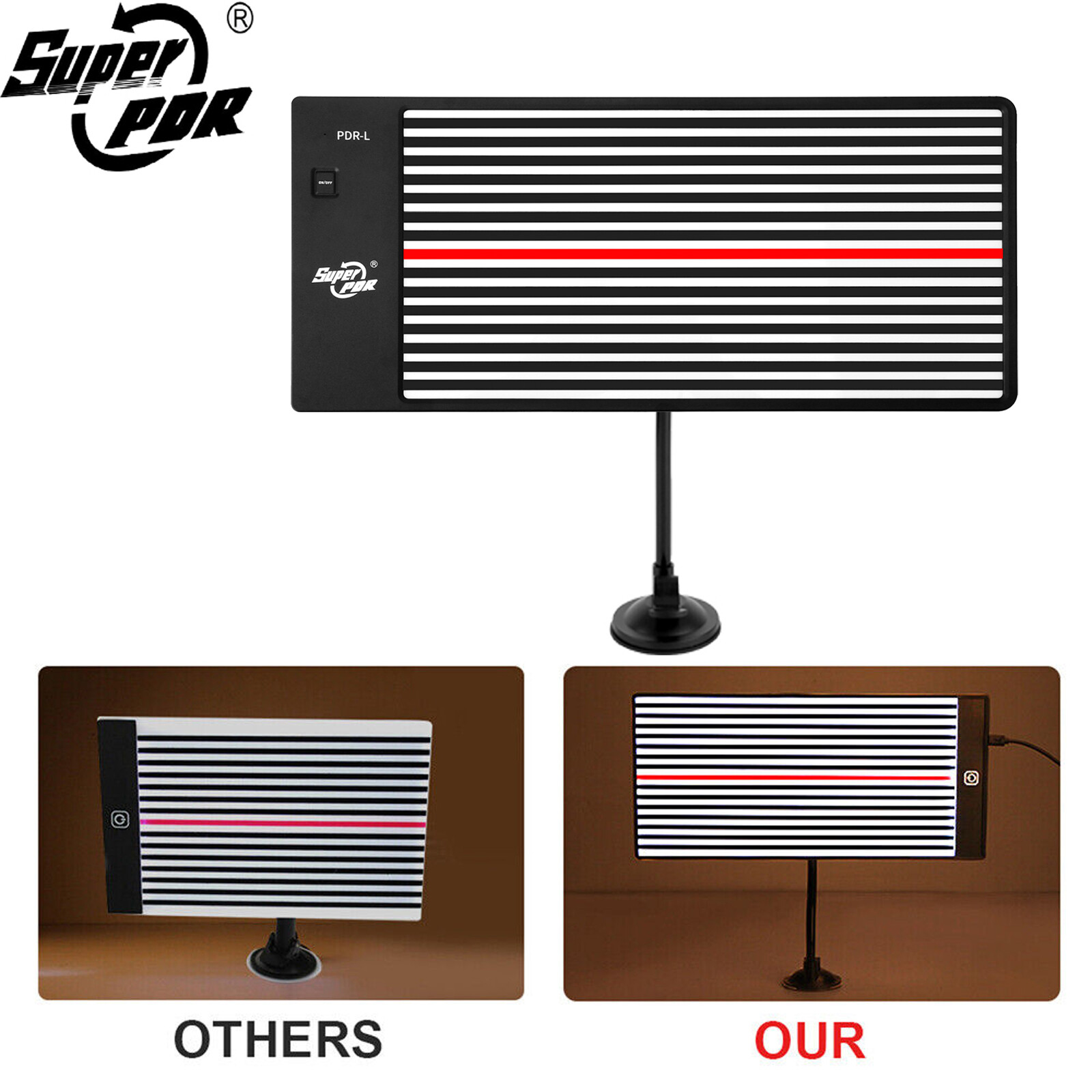 Removal Lamp Reflector LED Light Line Testing Board Paintless Dent Repair Tool