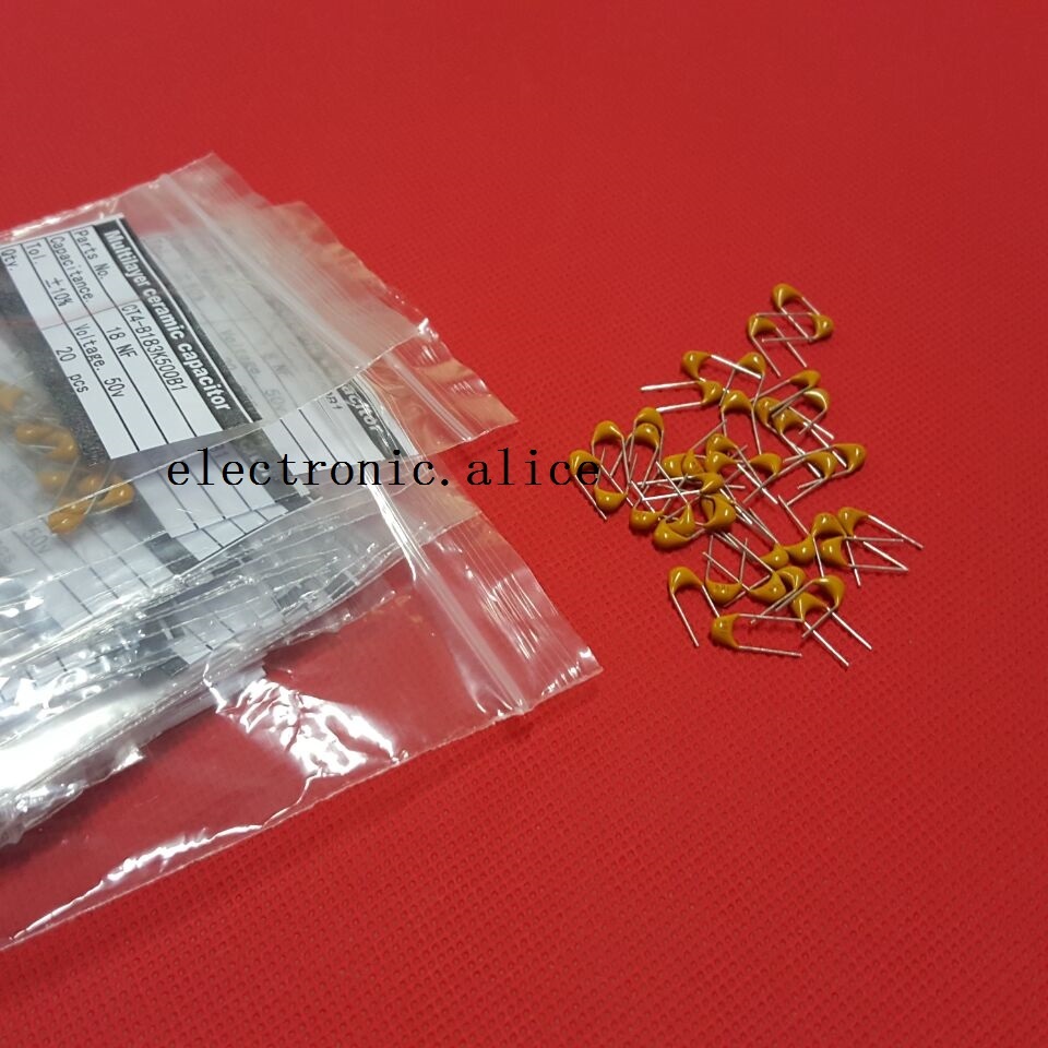 20X18 values 360pcs Multilayer Ceramic Capacitors Assortment Kit 5pF~820pF NPO