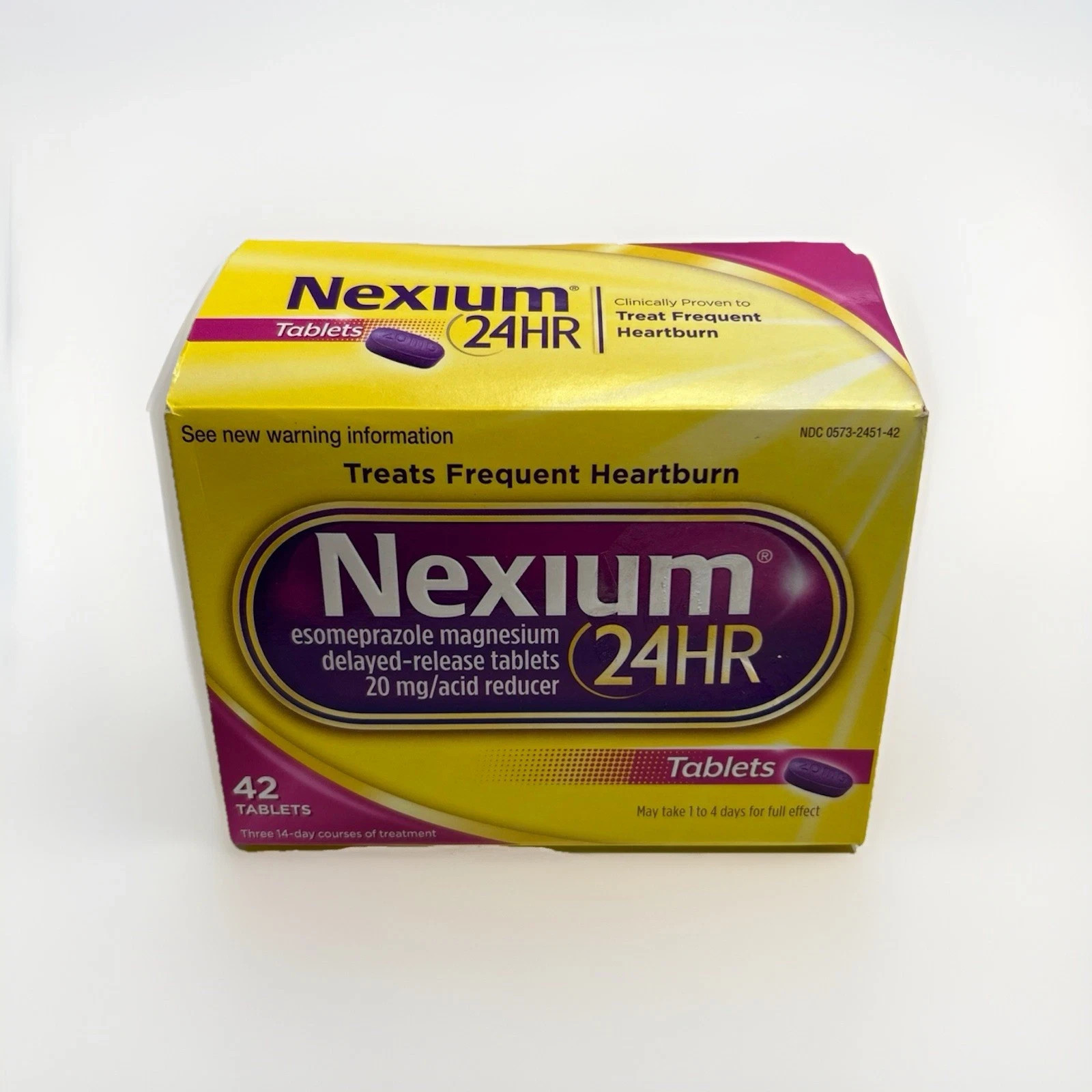 Nexium Heartburn Medicine 24 Hour 20mg 42 Tablets Exp 07/2026+