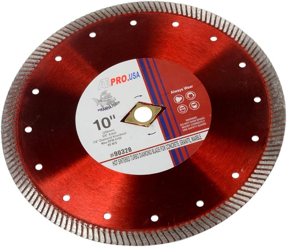 Diamond Blade, Turbo, Pro-Series, Hot Sintered, 10"