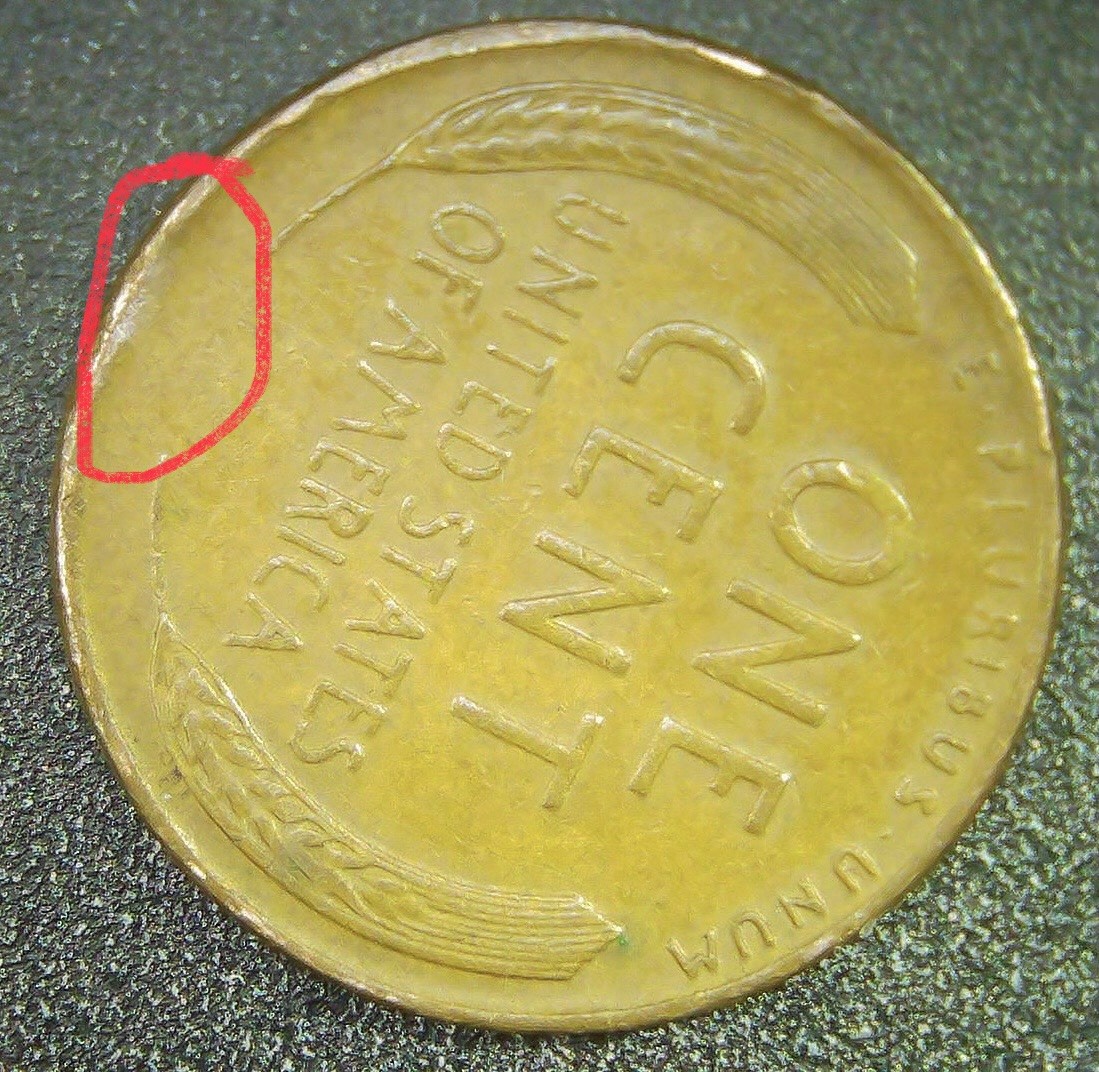 1952 S Wheat Cent “Small Clipped Planchette ”