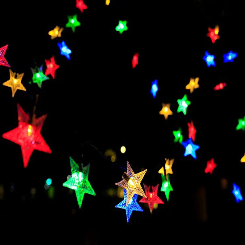 50/100 LED Solar String Lights Outdoor Star Fairy Light Patio Garden Party Decor