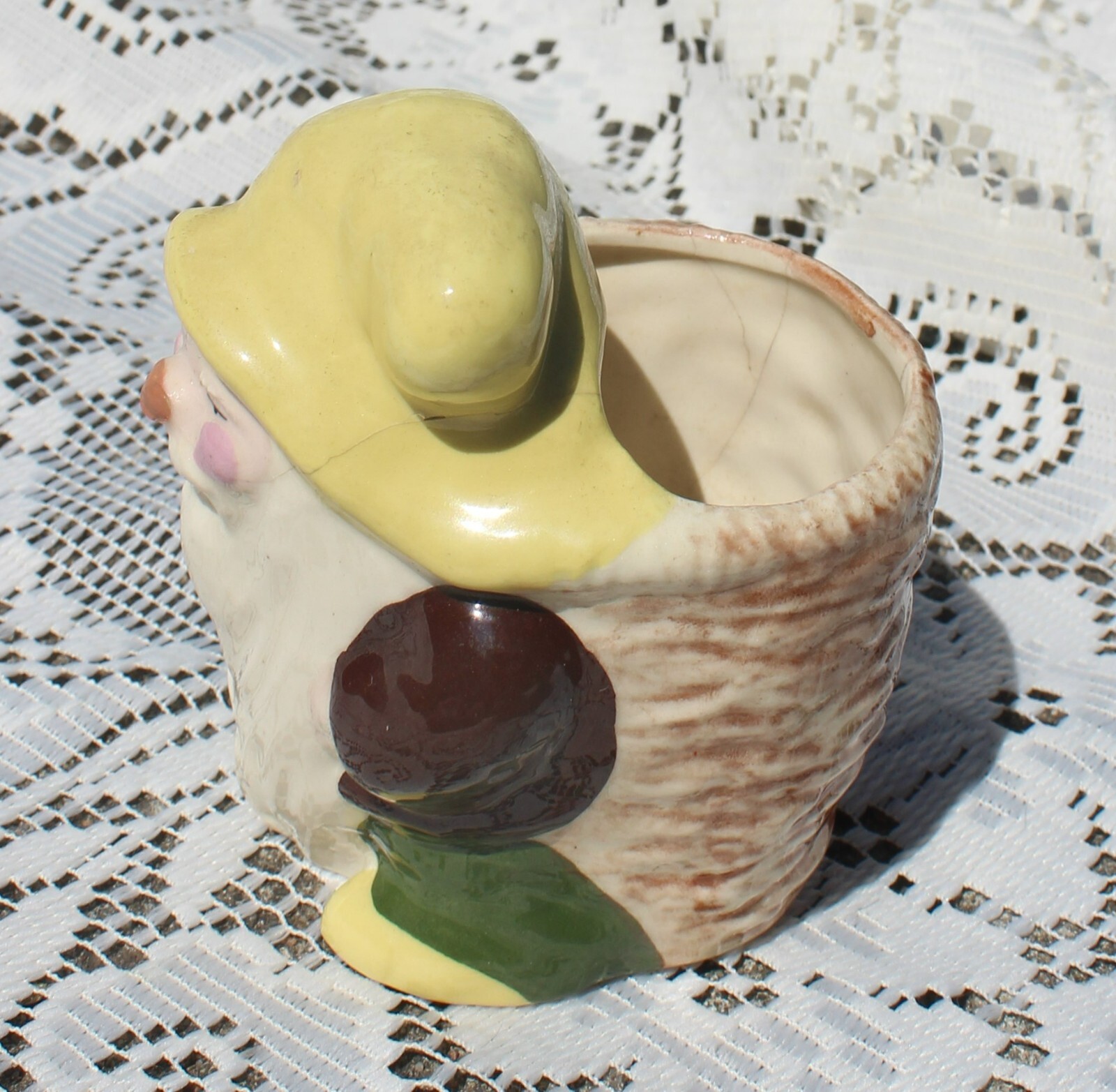 Vintage MCM S B M Calif Pottery Forest Gnome / Elf Planter