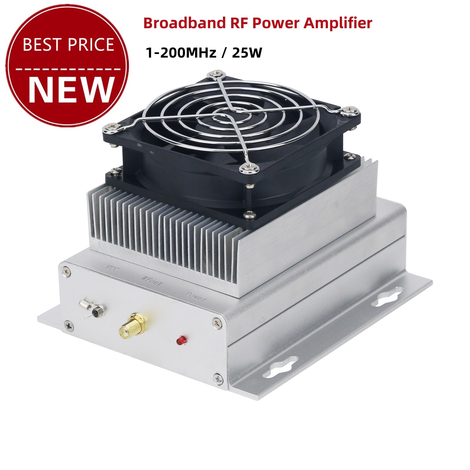 1-200MHz 25W RF Power Amplifier with Intelligent Temperature Control Fan 46-56V