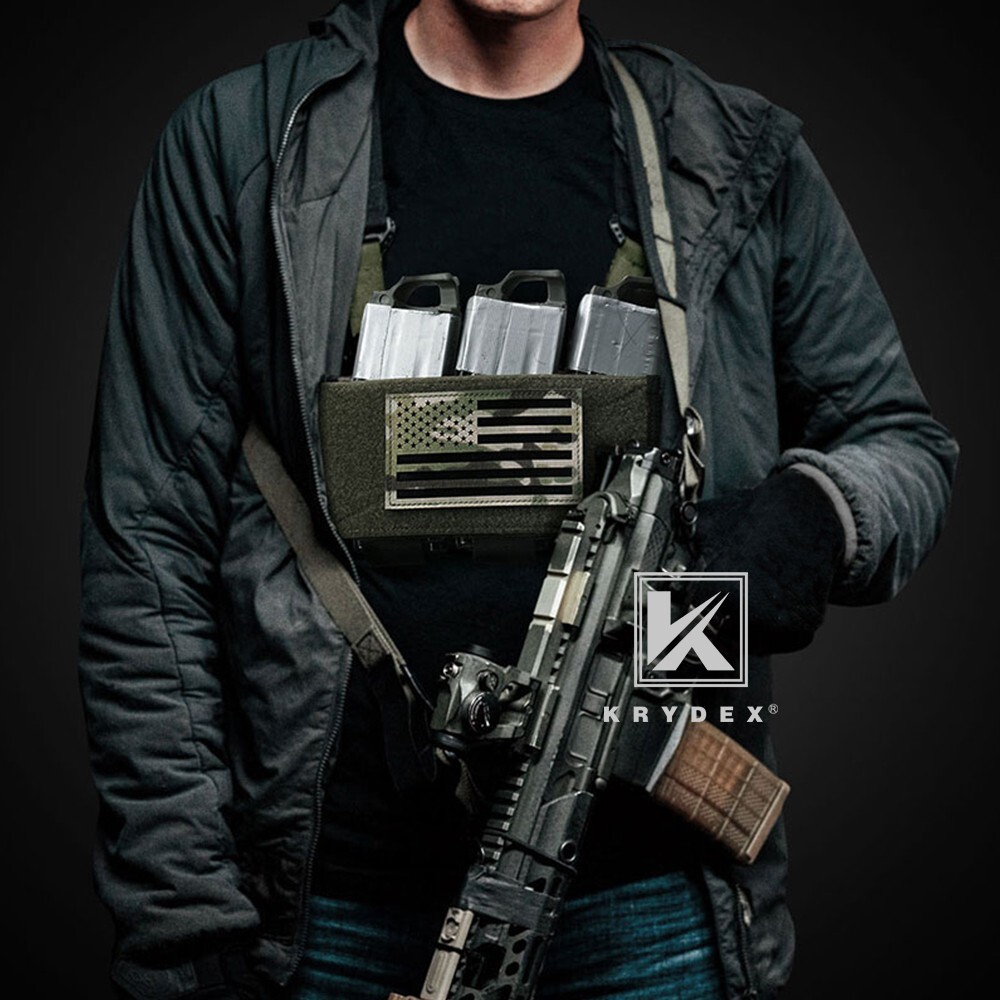 KRYDEX Concealed Carry Low-Vis 5.56 Ready Chest Rig Elastic Cummerbund Black