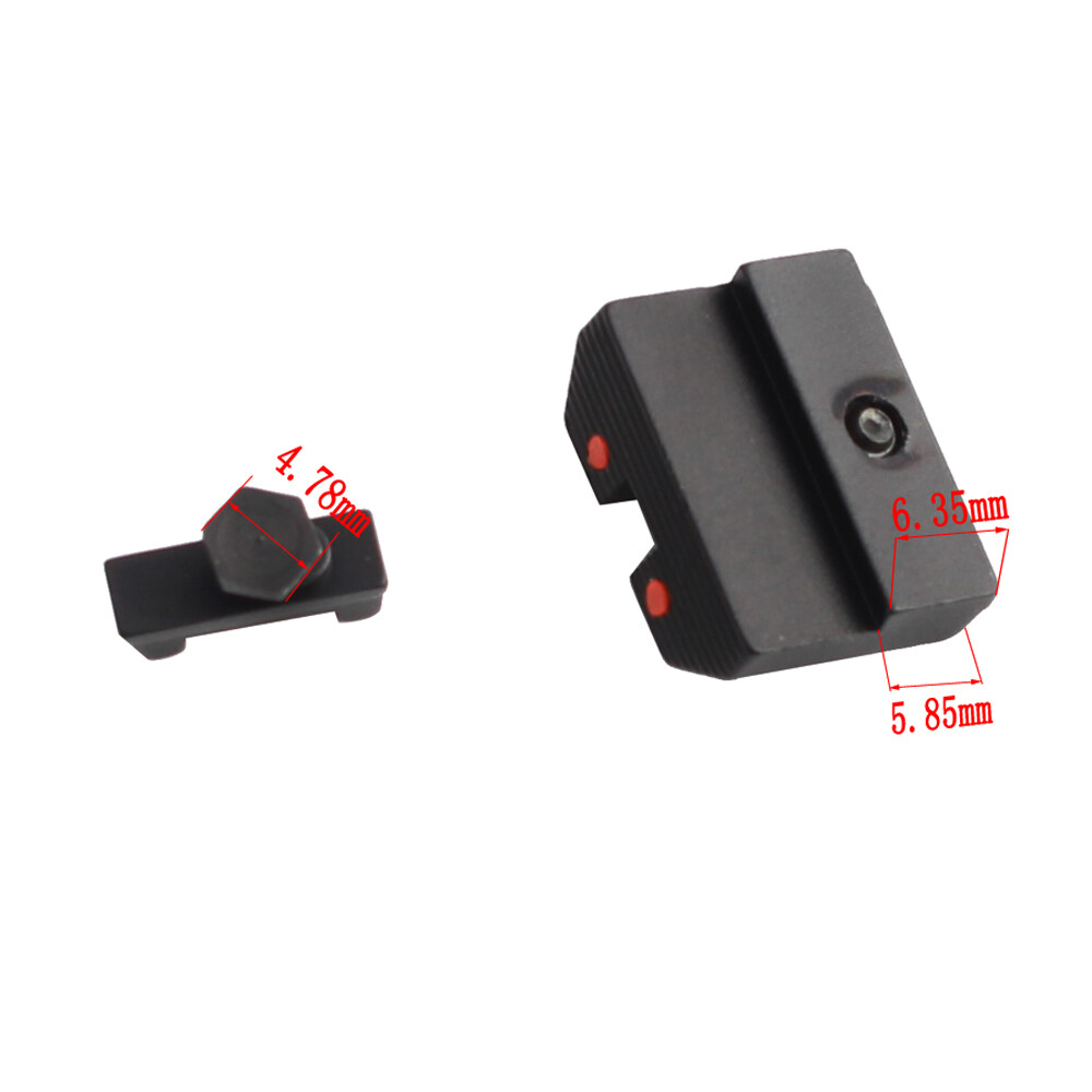 Fiber Front/ Rear Sight Handgun Combat Sights for Glock Standard