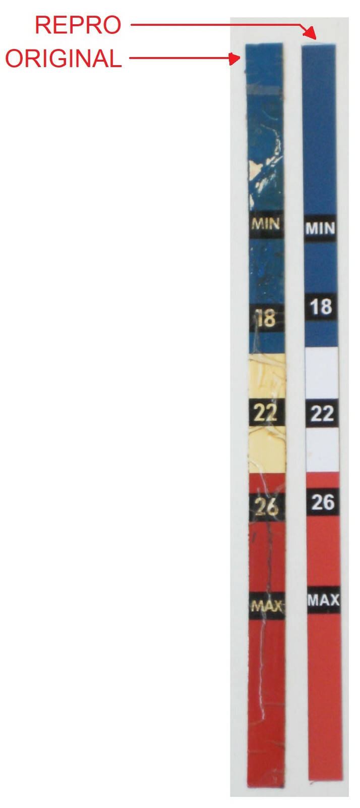 Mercedes-Benz W116, W123, R107 Temp Label for Climate Control Wheel CELSIUS