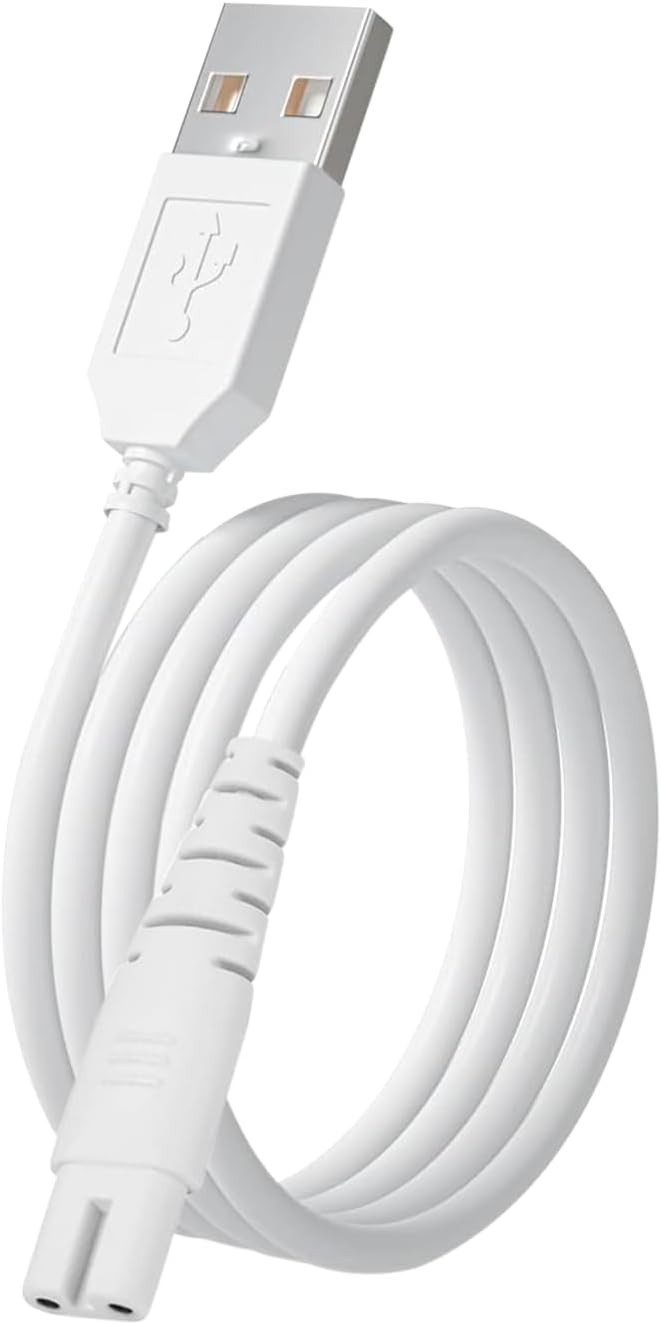 USB Charging Cable for Water Flosser Portable Cordless Oral 1 Pack, White