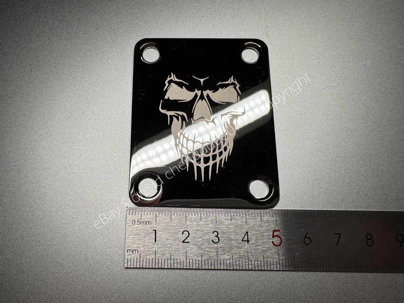 1Pc Custom Made Skeleton Neck Joint Reinforced Plate For Your Guitar Bass-Chrome