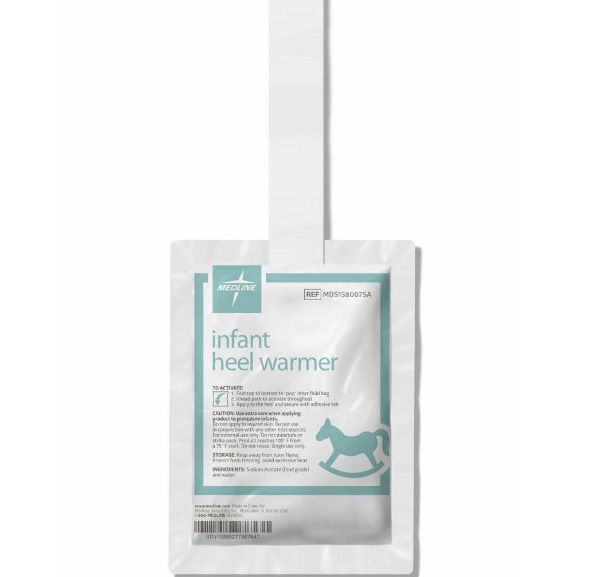 Case Of 100 Medline Infant Heel Warmers 3.75x5.5 New Unopened Case