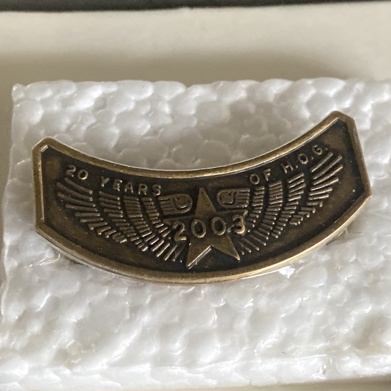 2003 HOG Member Rocker Patch + Brass Pin Harley Davidson Owners Group Motorcycle