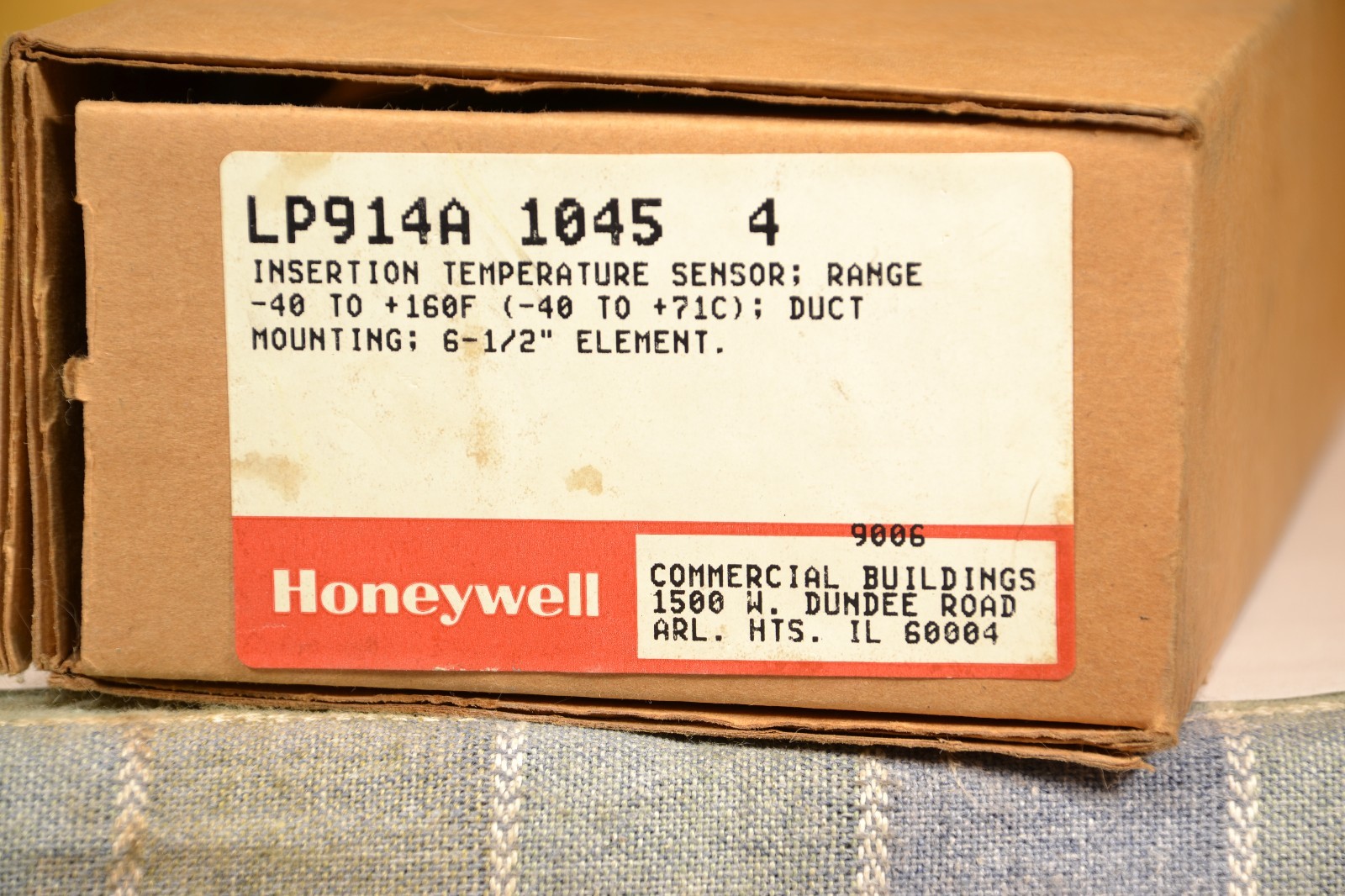 HONEYWELL INSERTION TEMPERATURE SENSOR MODEL LP914A-1045 4 LP914A11045