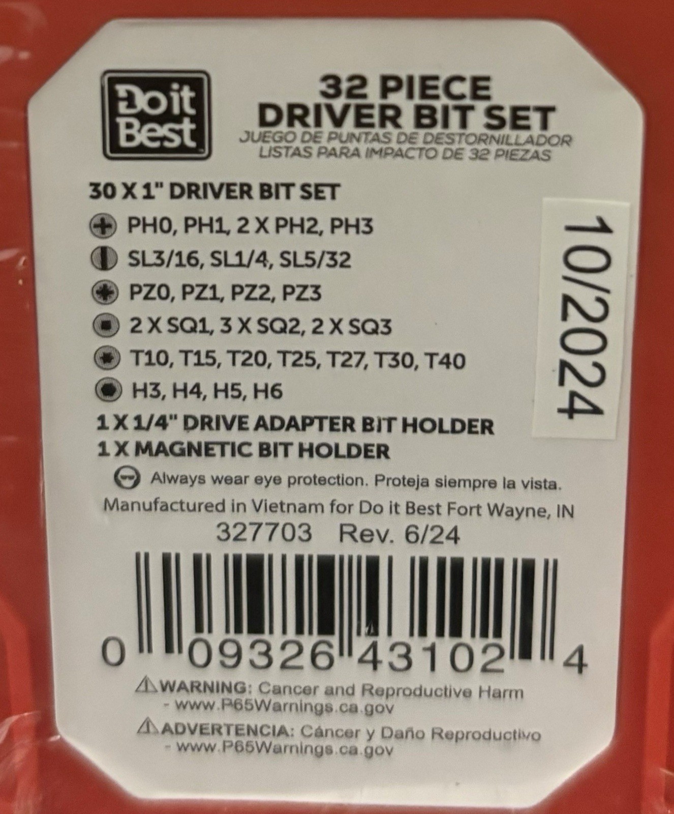 Do it Best 32-Piece Screwdriver Bit Set with Magnetic Bit Holder