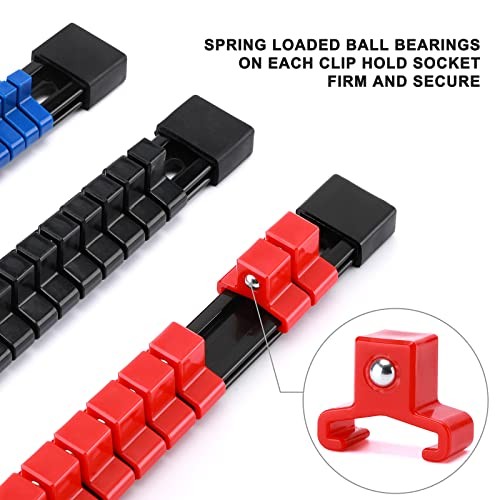 12PC ABS Socket Organizer, Premium Quality Socket Holders,1/4-Inch x 48 12PCS