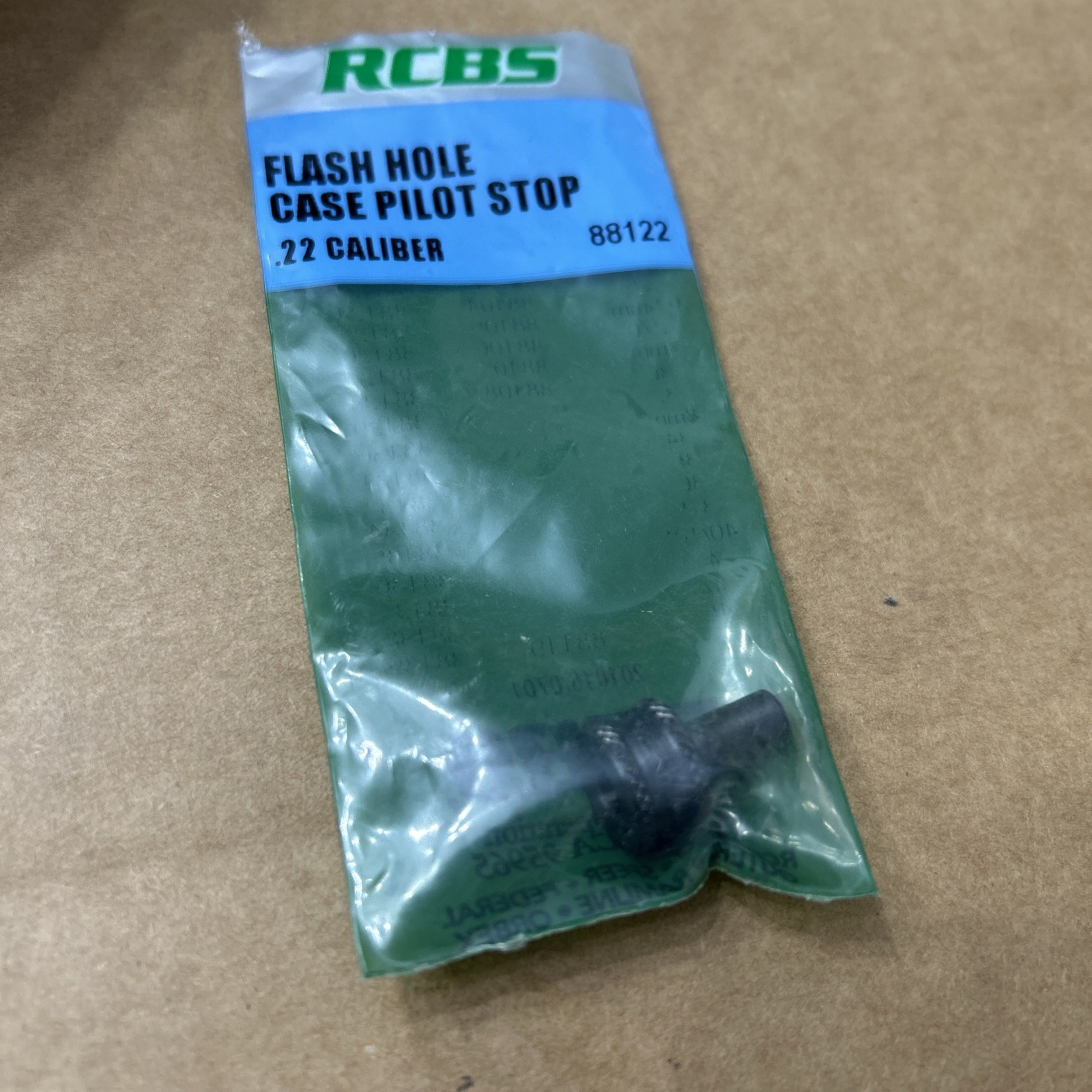 RCBS FLASH HOLE CASE PILOT STOP .22 CALIBER, 88122
