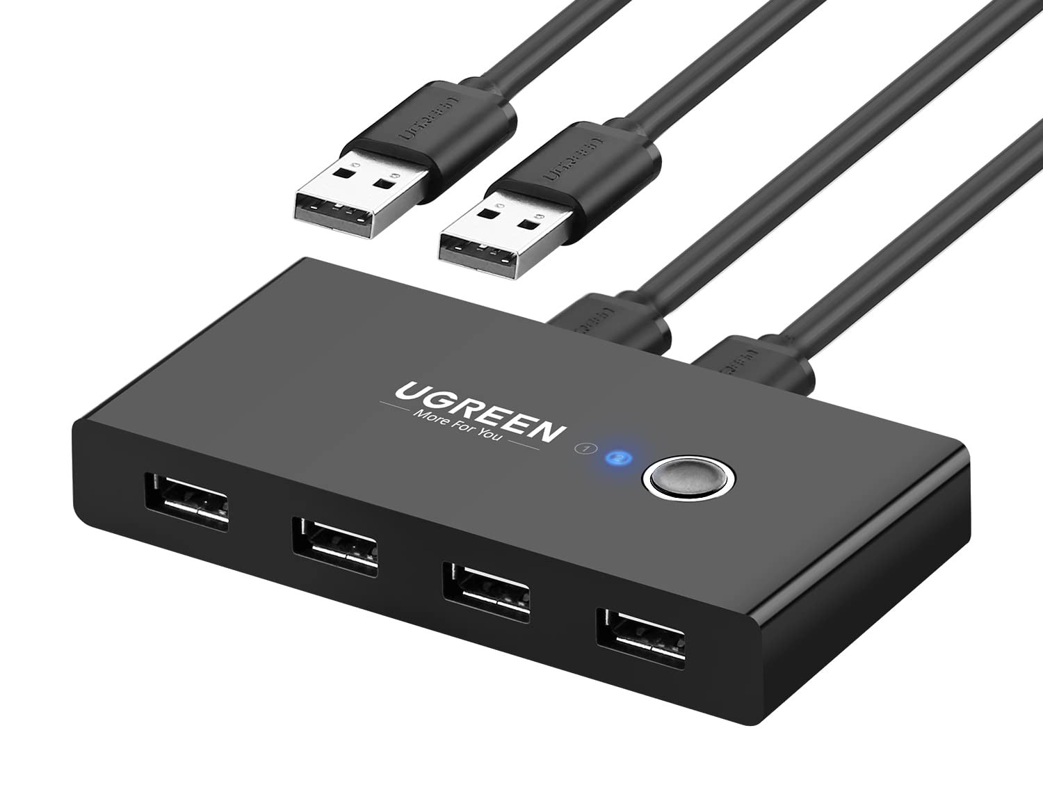 USB Switcher 2 Computers USB Switch 2 PC Sharing 4 USB Devices 2 in 4 Out wit...