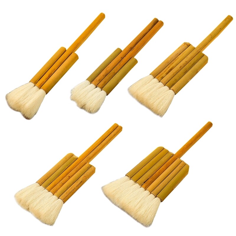 Hake Blender Brush Applicator 3/4/5/6/7 Tubes Brush for Watercolor Dust Cleaning