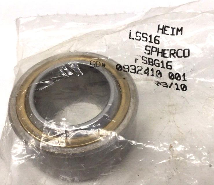 Heim LSS-16 Spherical Bearing 1" Bore 1-3/4" OD 1" Width LSS16
