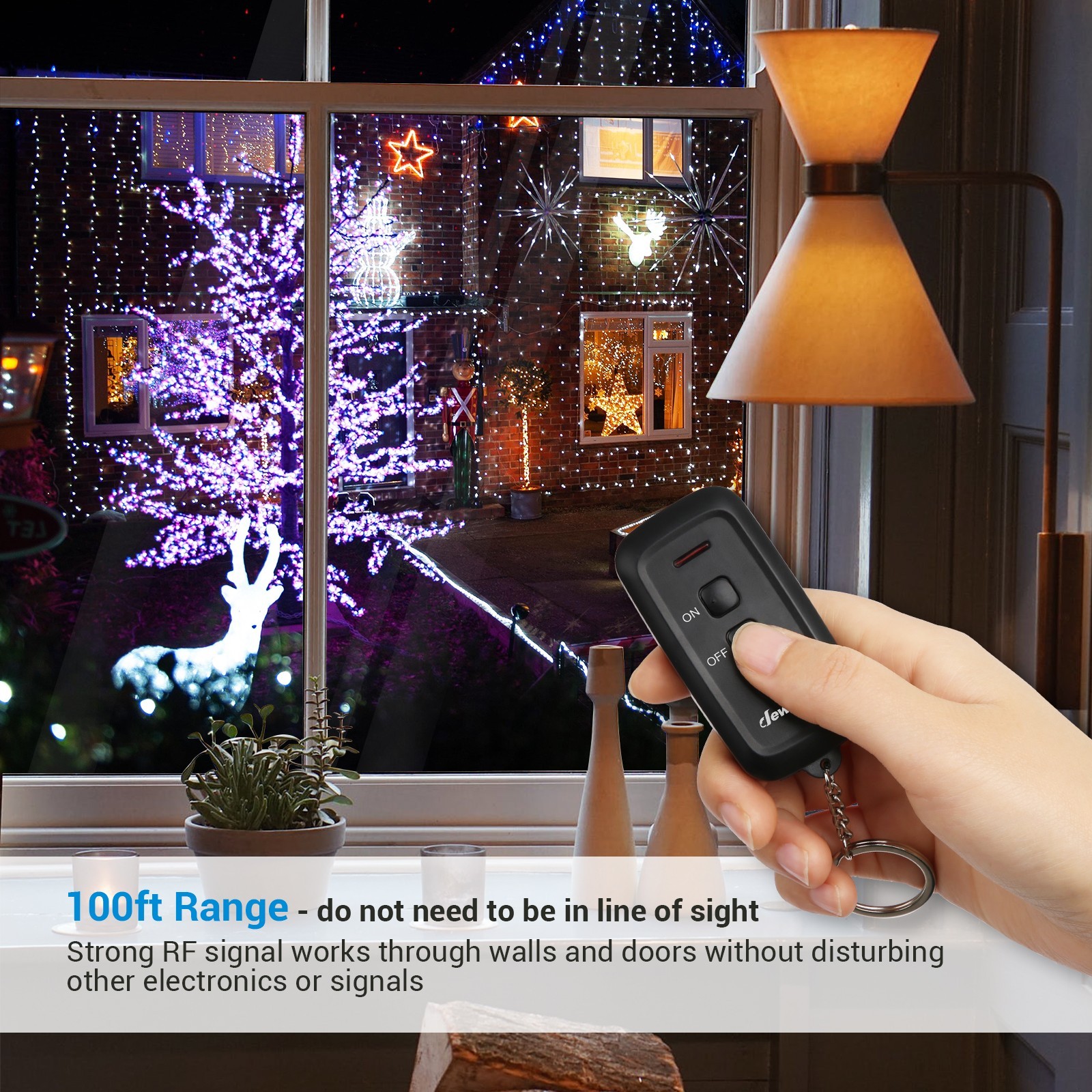 DEWENWILS Wireless Remote Control Electrical Outlet Switch Outdoor Indoor ETL