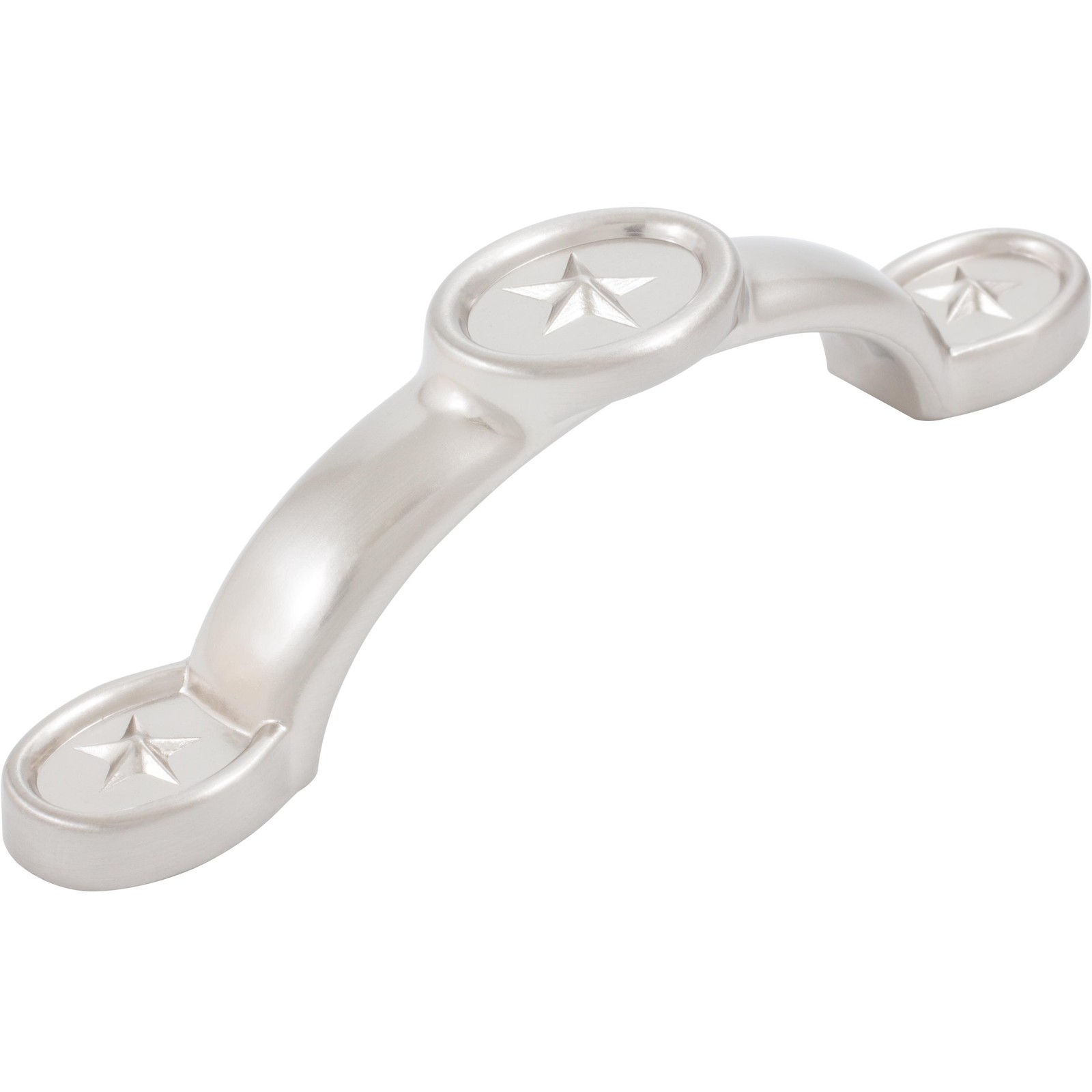 Texas Star Cabinet Pull, 3 Inches, 96 Millimeters, Satin Nickel by Stone Harbor