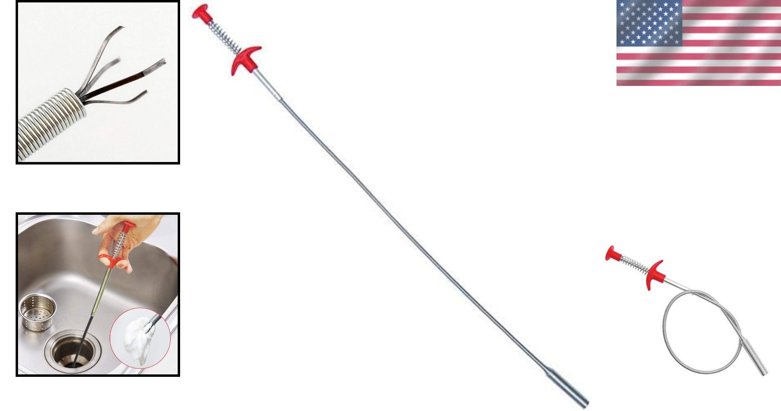 Flexible Grabber Claw Pick Up Reacher Tool With 4 Claws Bendable Hose Pickup ...