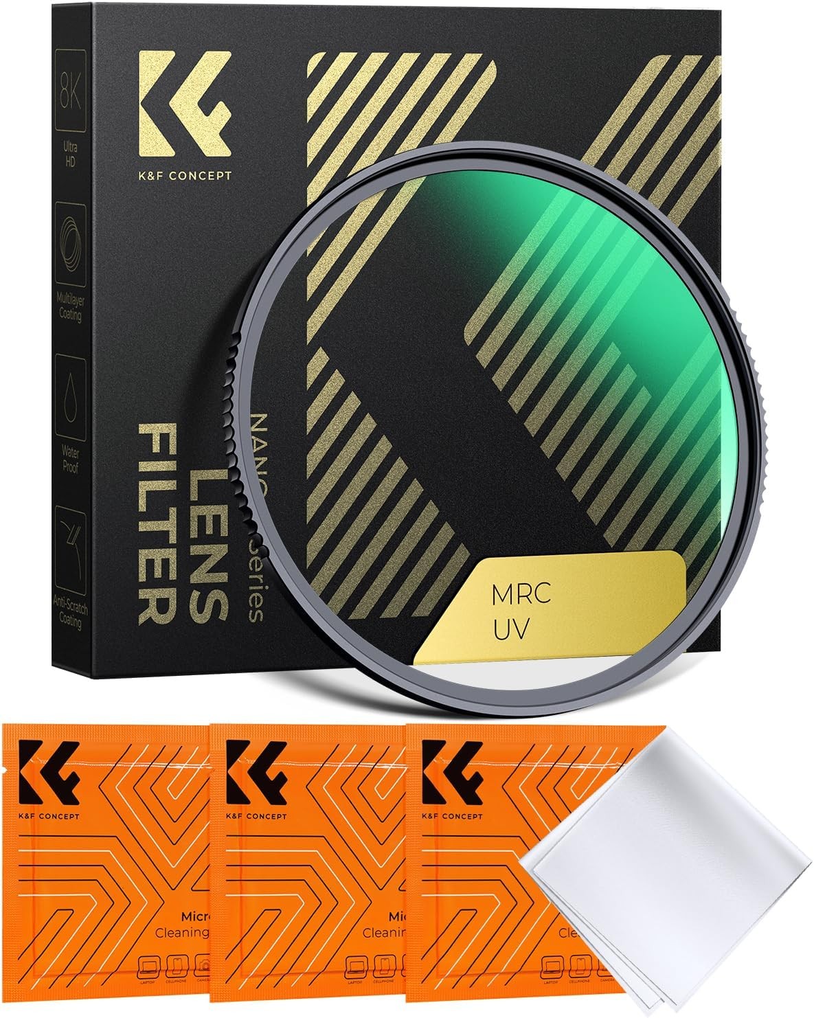 K&F CONCEPT MC UV Protection Filter w/ 28 Multi-Layer Coatings Scratch Resistant