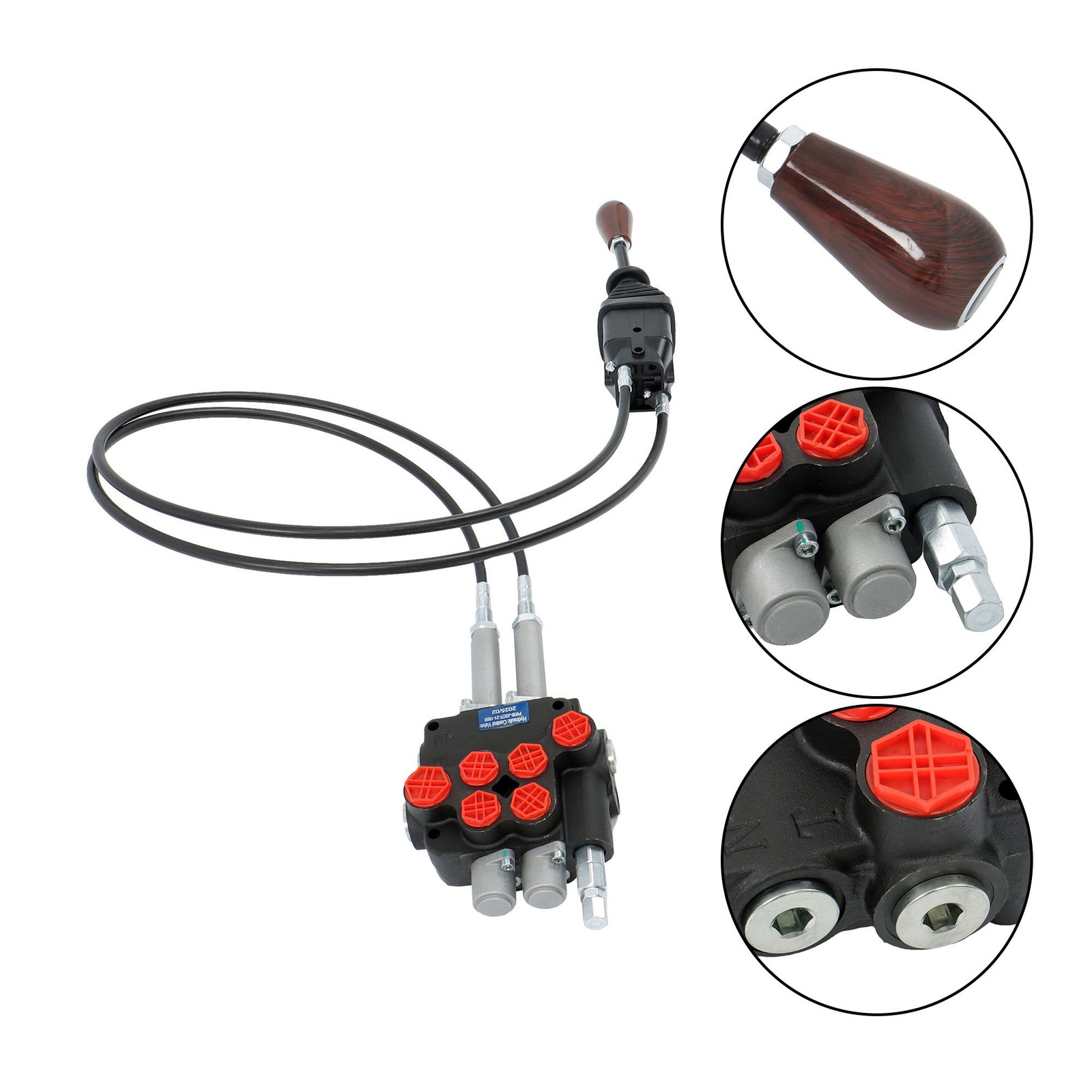 P80 Remote Control Valve Kit: 2 Spool Valve 21GPM + Joystick New+ Cables