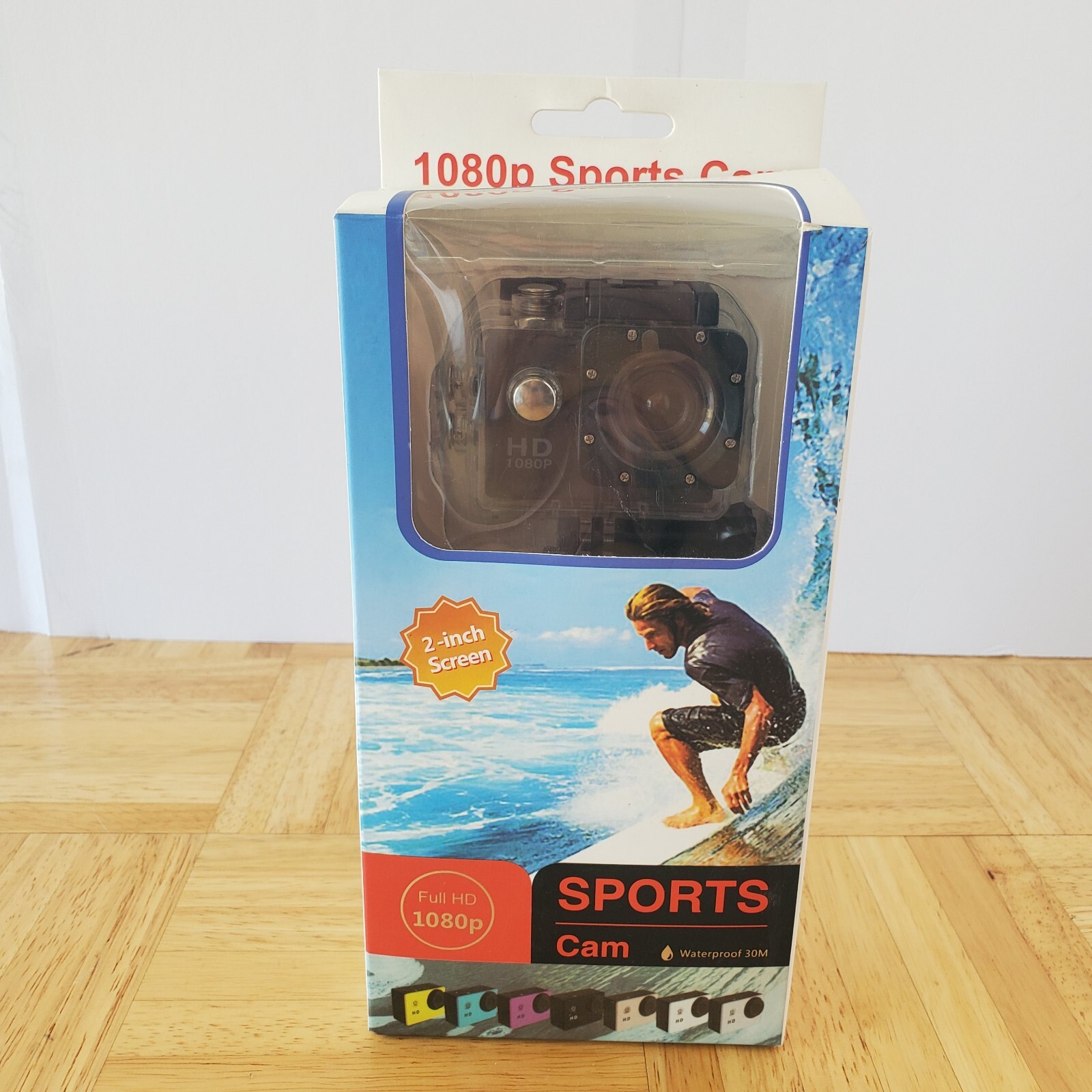 Sports Camera 1080P 12MP Sports Cam Full HD 1080p 2.0 Inch Waterproof