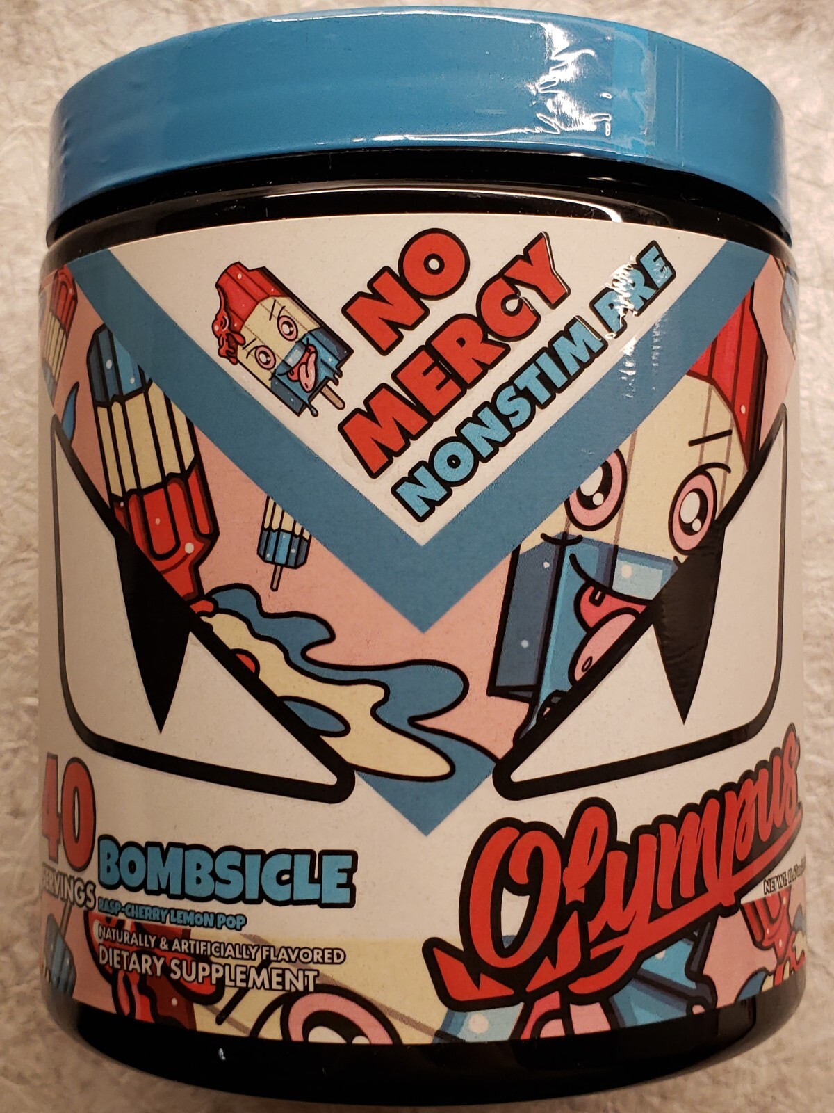 Olympus - NO MERCY Non-Stimulant Pre-Workout - Bombsicle - 40 Serv - Exp 8/2026