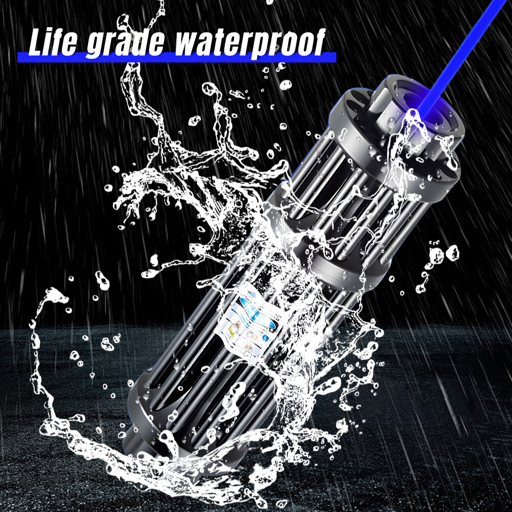 5W High Power Adjustable Blue Burning Laser Pointer Visible Dot Torch Light