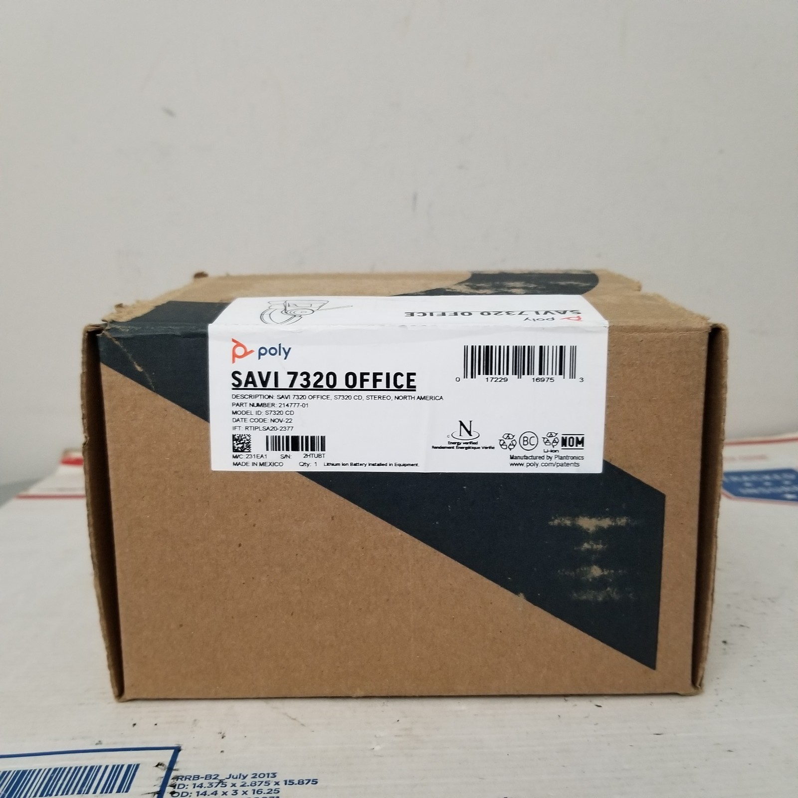 Poly Savi 7320 Office Headset Plantronics 214777-01