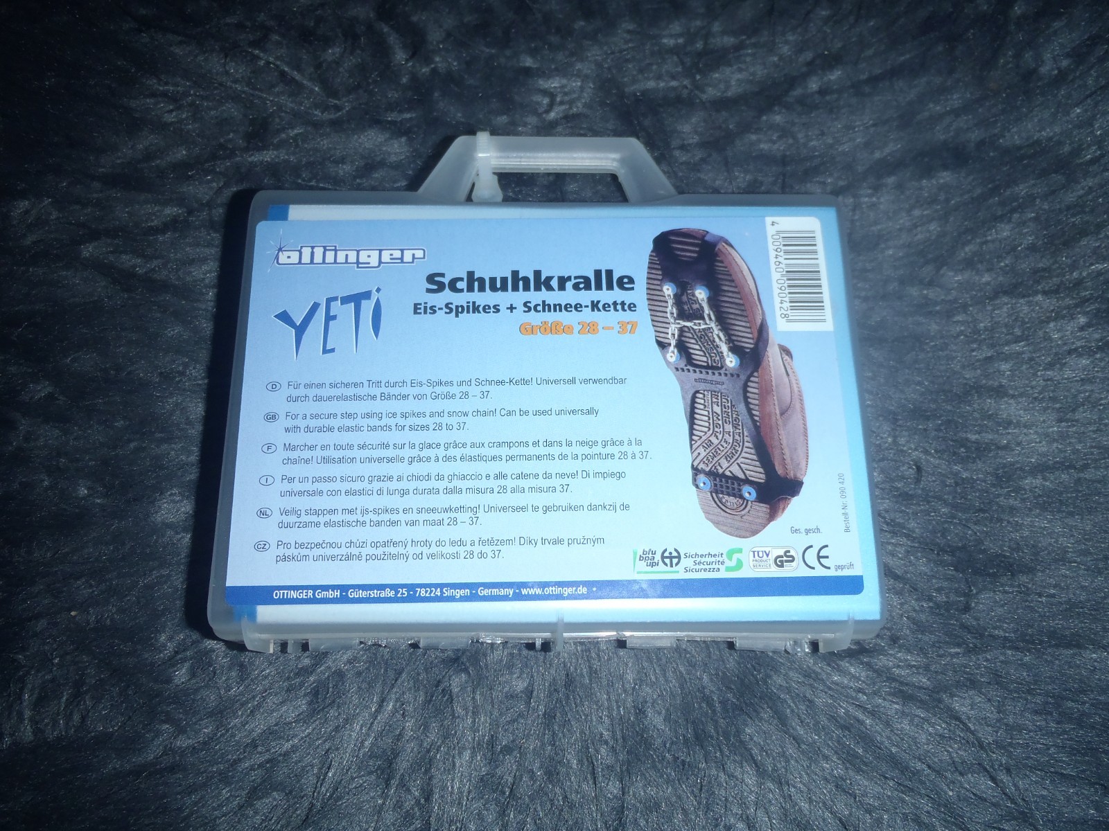 ollinger yeti shoe claw ice spikes + snow chain size 28-37 must see!