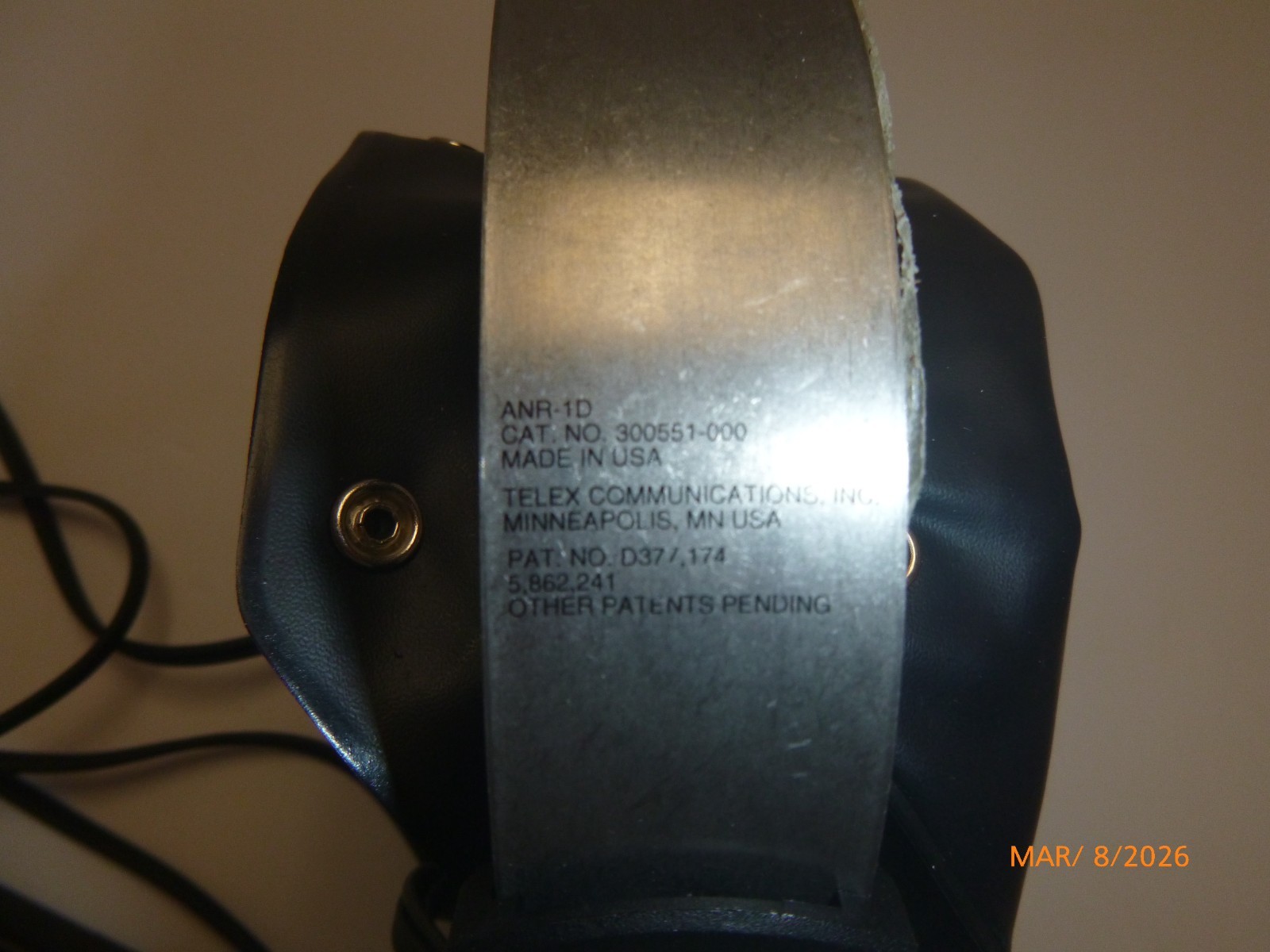 Telex 1D ANR Aviation Headset - Free Ship