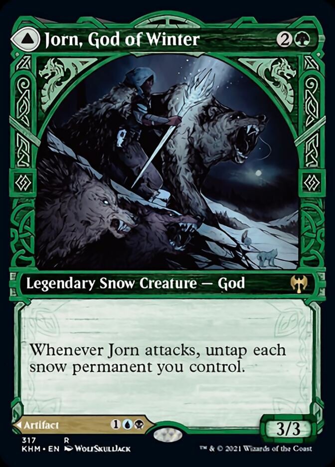 Jorn, God of Winter // Kaldring, the Rimestaff (Showcase) [Kaldheim] Magic MTG