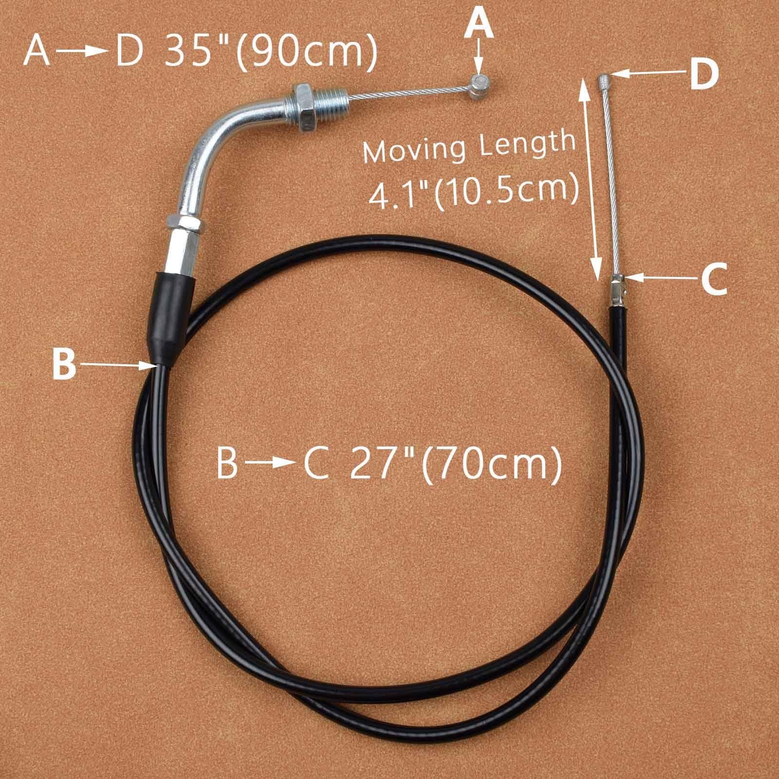 Twist Throttle Handle Grip Assembly + 36" Throttle Cable with Kill Switch Set...